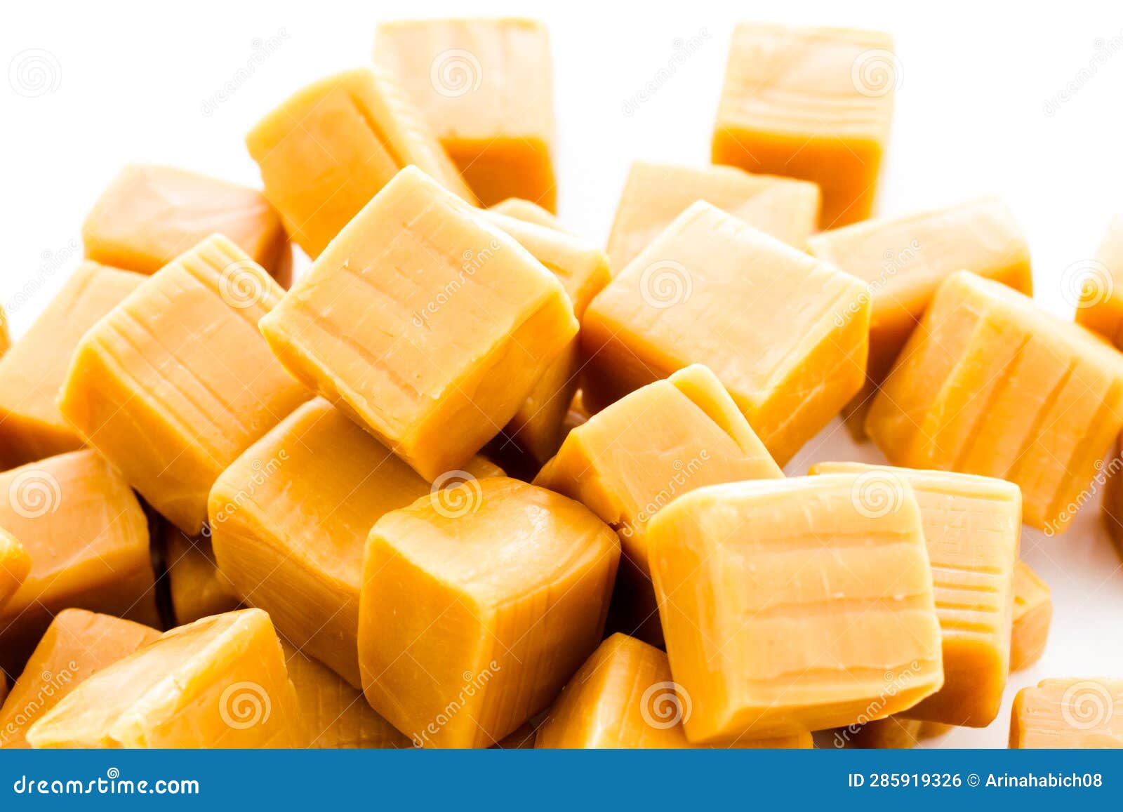 Caramel candy stock photo. Image of square, confection 285919326