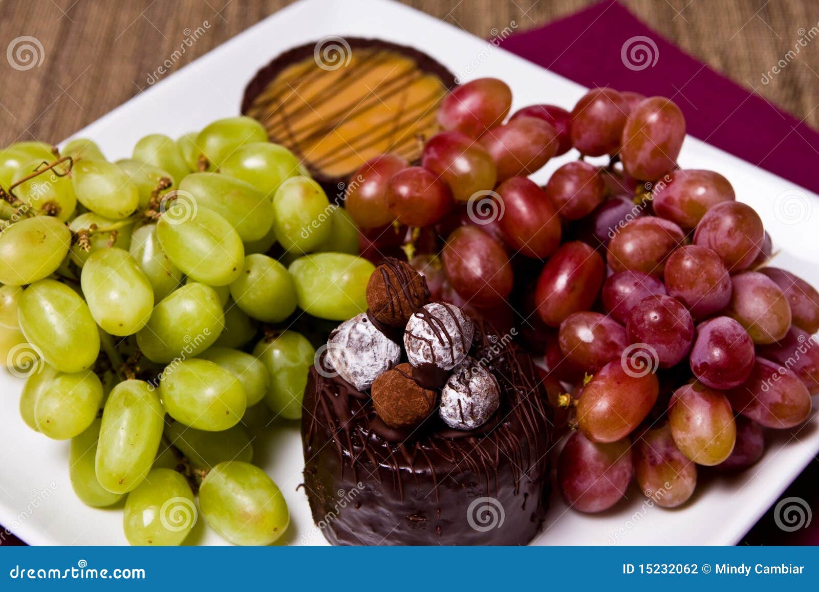 Caramel, Chocolate and Grapes Stock Photo Image of truffle, caramel