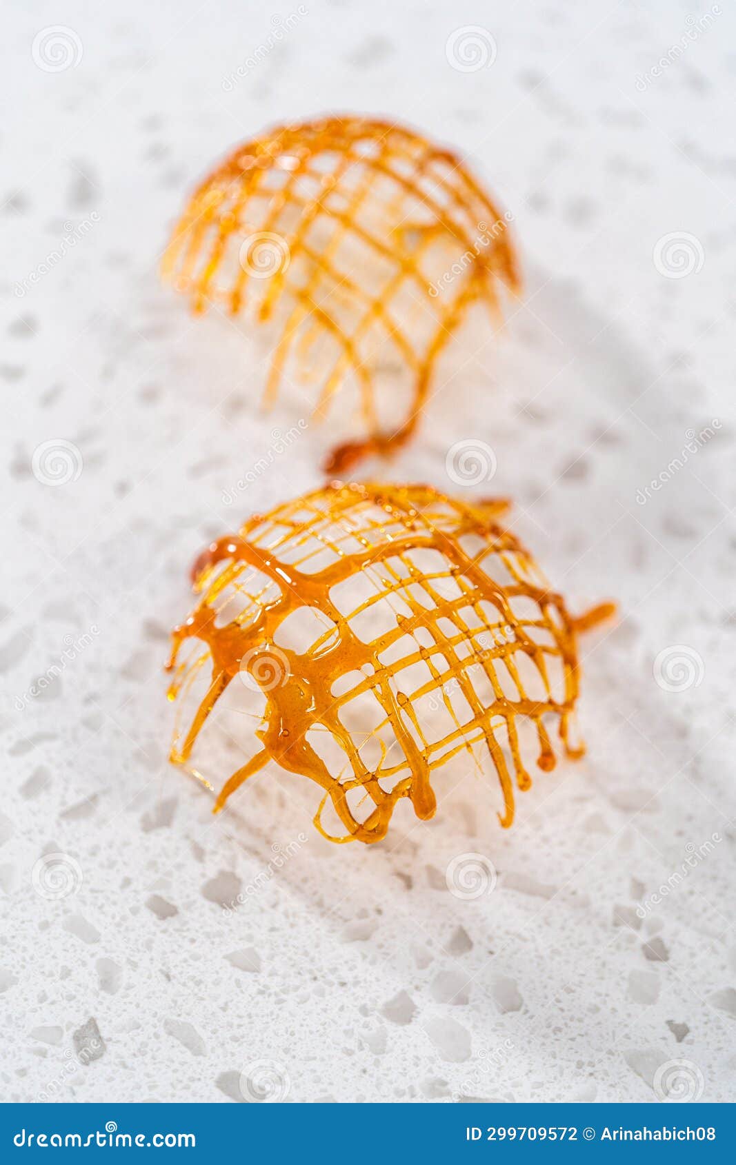 Caramel cupcake toppers stock photo. Image of dessert 299709572