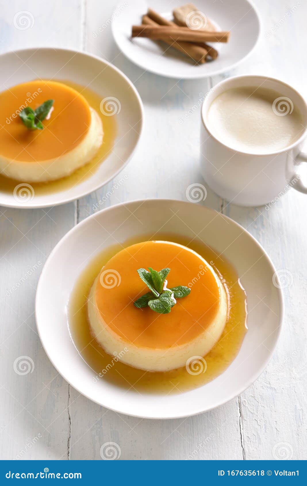 Caramel custard pudding stock photo. Image of caramel 167635618
