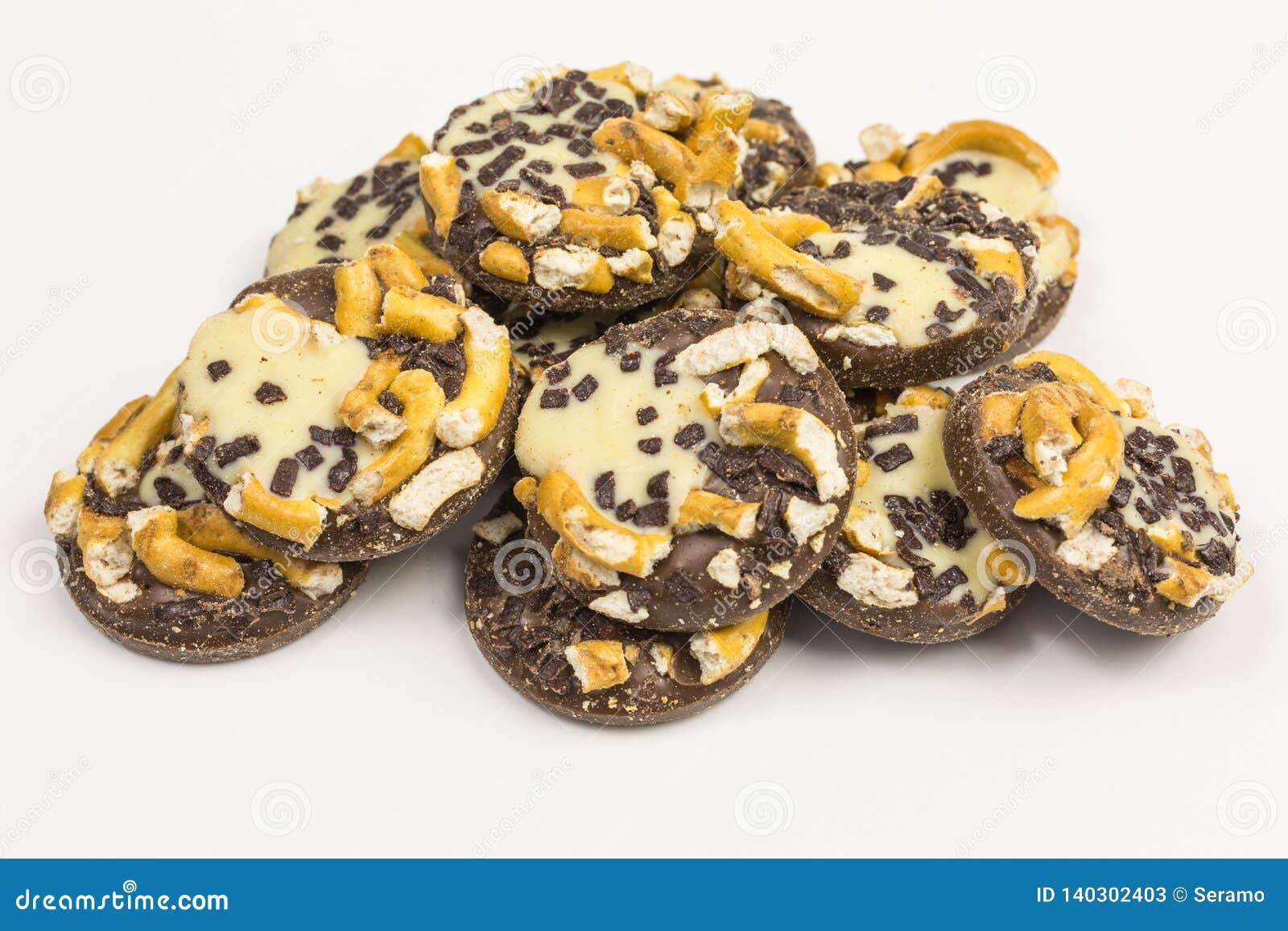 Caramel Pretzel Chocolate Candy Stock Image Image of tasty, brown