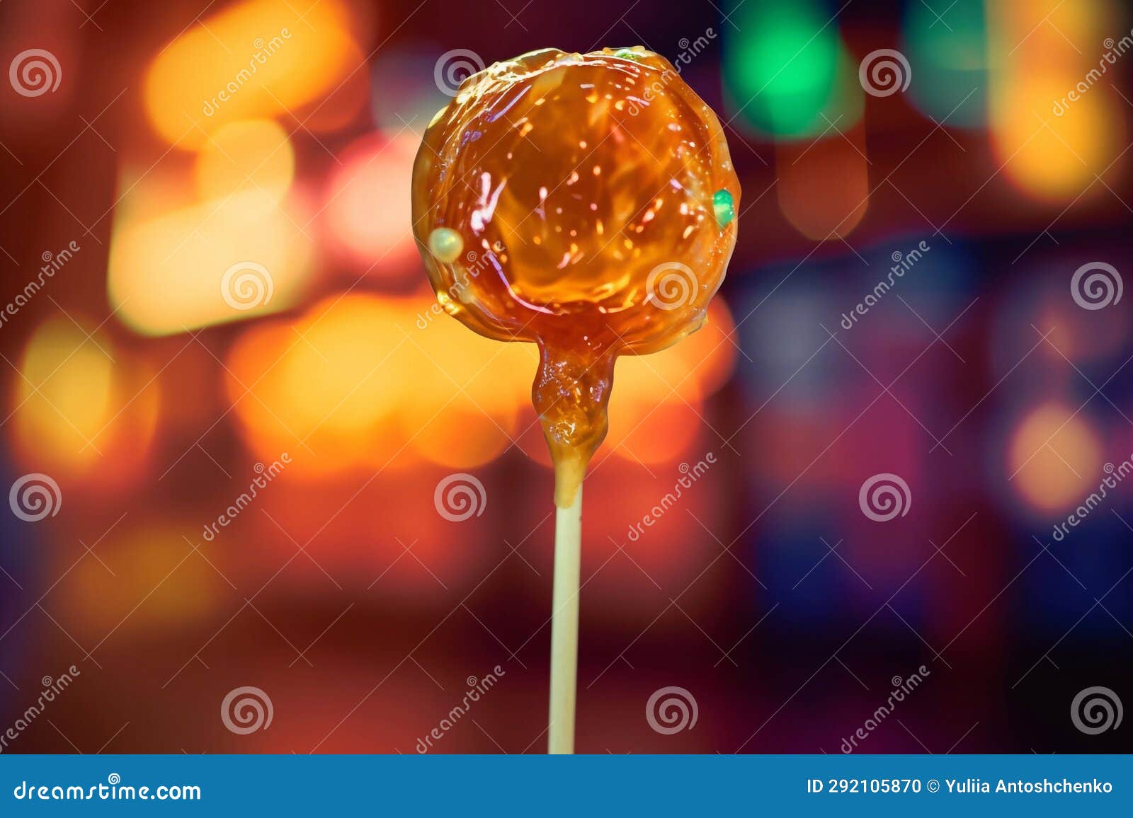 Caramel on a Stick. Selection of Sweets. Stock Illustration Illustration of produce, petal