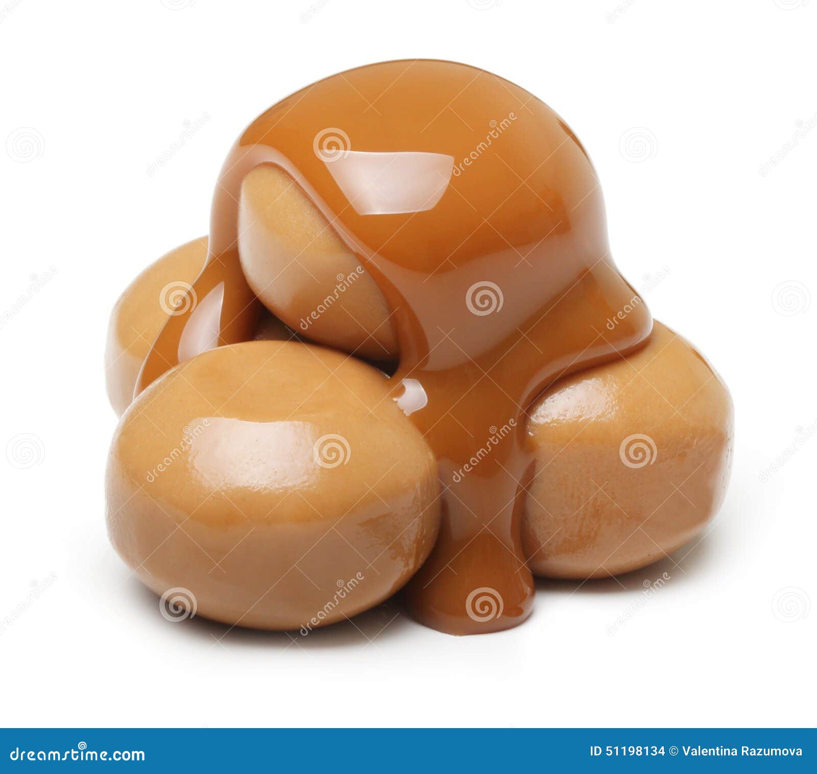 Caramel Toffee and Sauce Isolated Stock Photo Image of dessert, sauce 51198134
