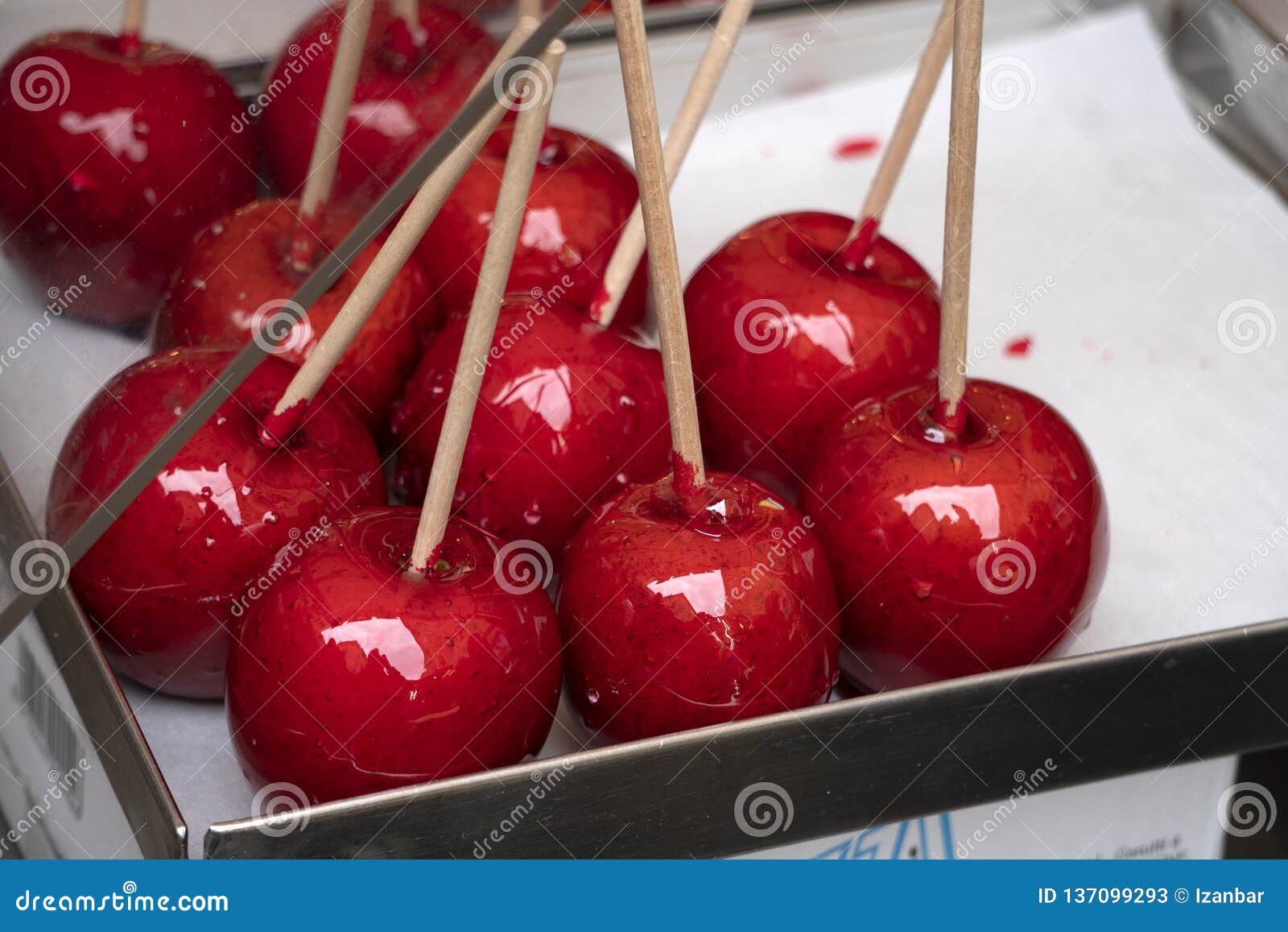 Caramelized Apple at the Market Stock Image Image of toffee, apple
