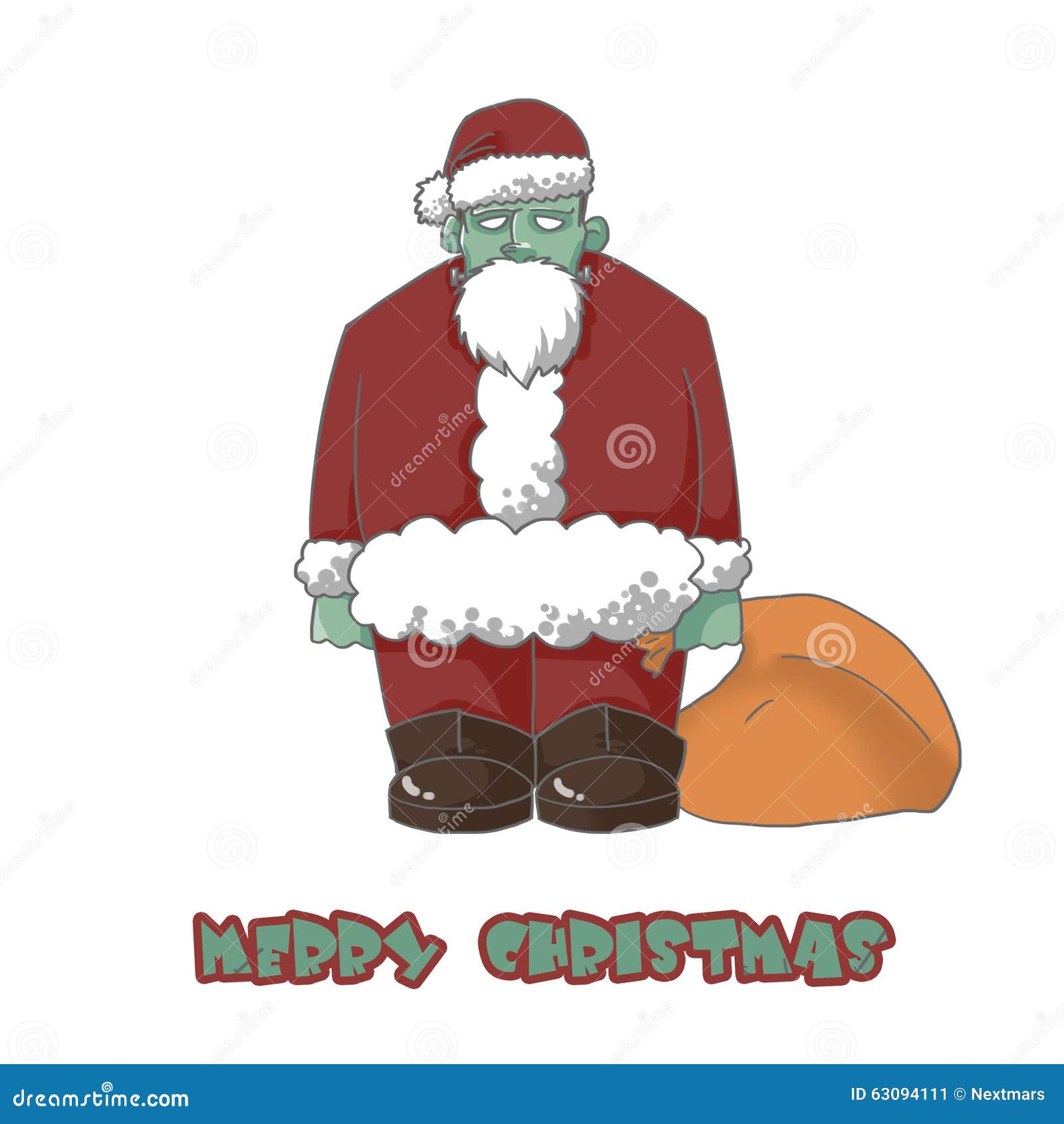 Babbo Natale Zombie.Carattere Dell Illustrazione Il Desiderio Di Santa Dello Zombie Voi Buon Natale Illustrazione Di Stock Illustrazione Di Scheda Copertura 63094111