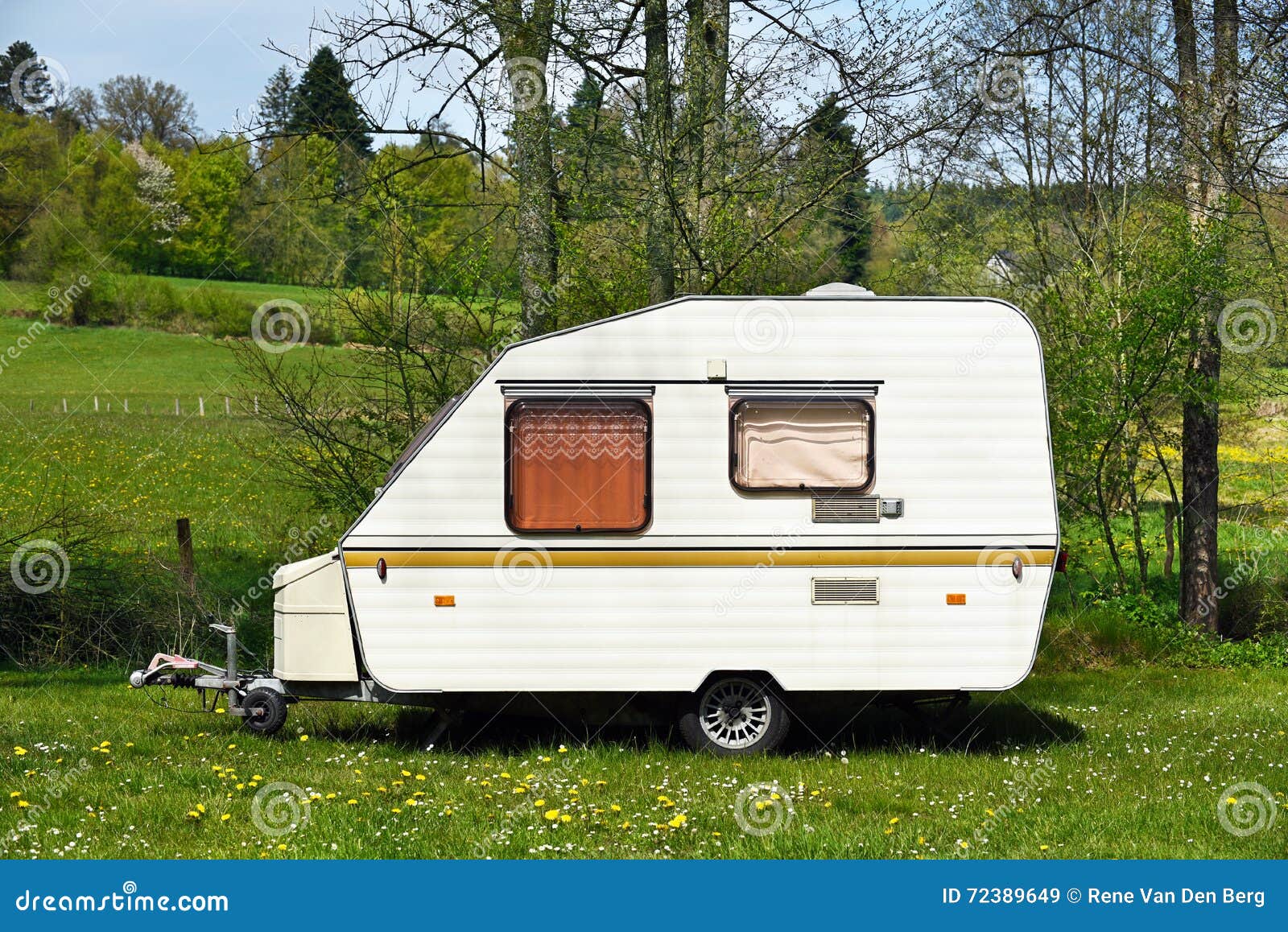 Caravan in the Belgian Ardennes Stock Image - Image of belgian, camping ...