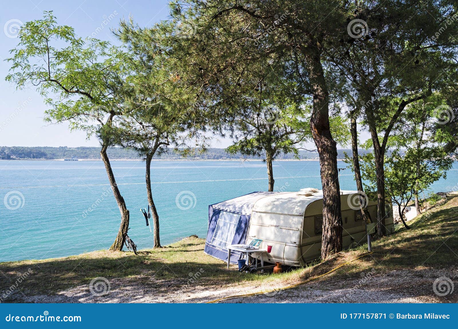 Caravan in a by the Editorial Photo - of coastal, nature: 177157871
