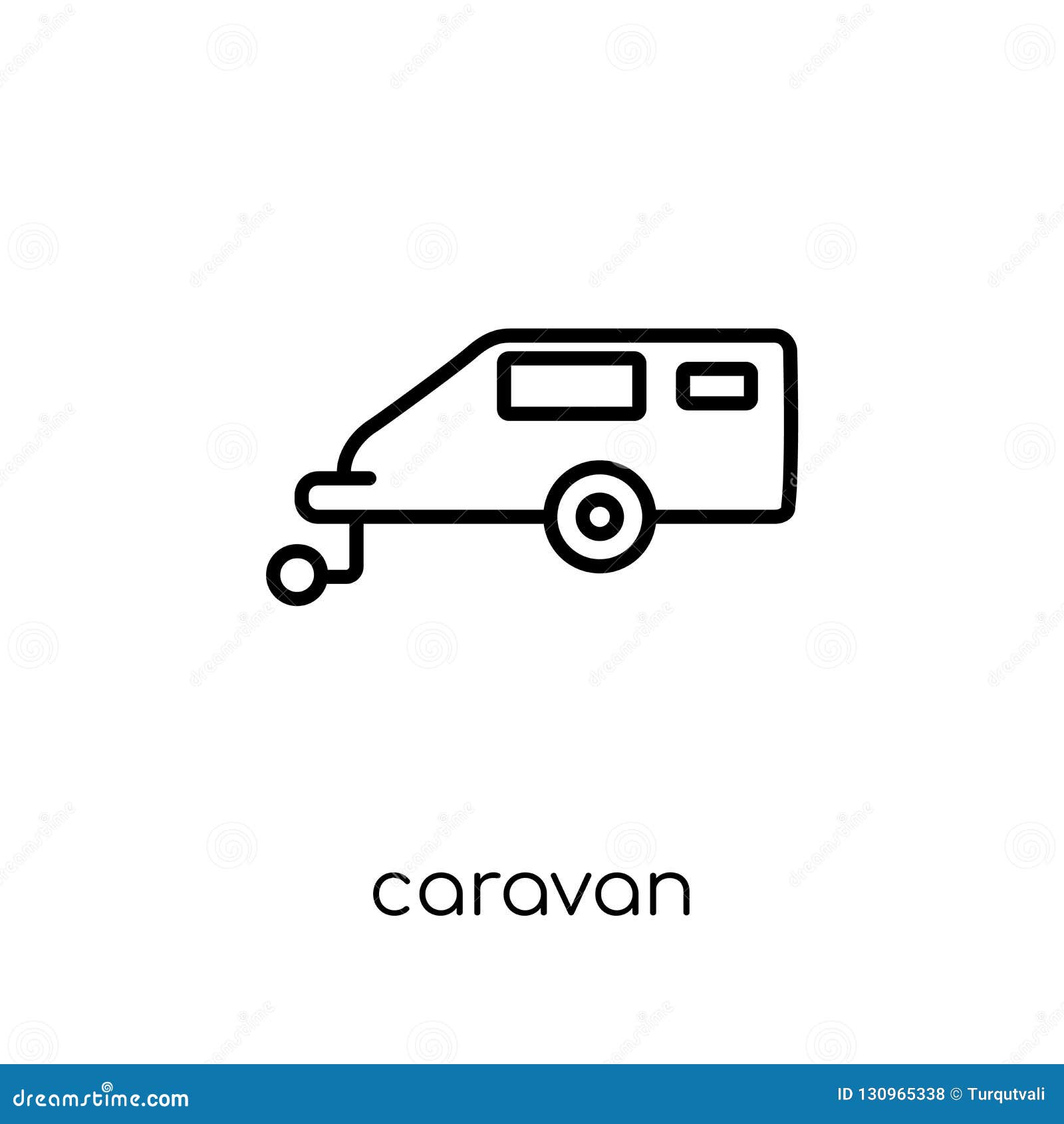 Caravan Icon from Collection. Stock Vector - Illustration of traveler ...