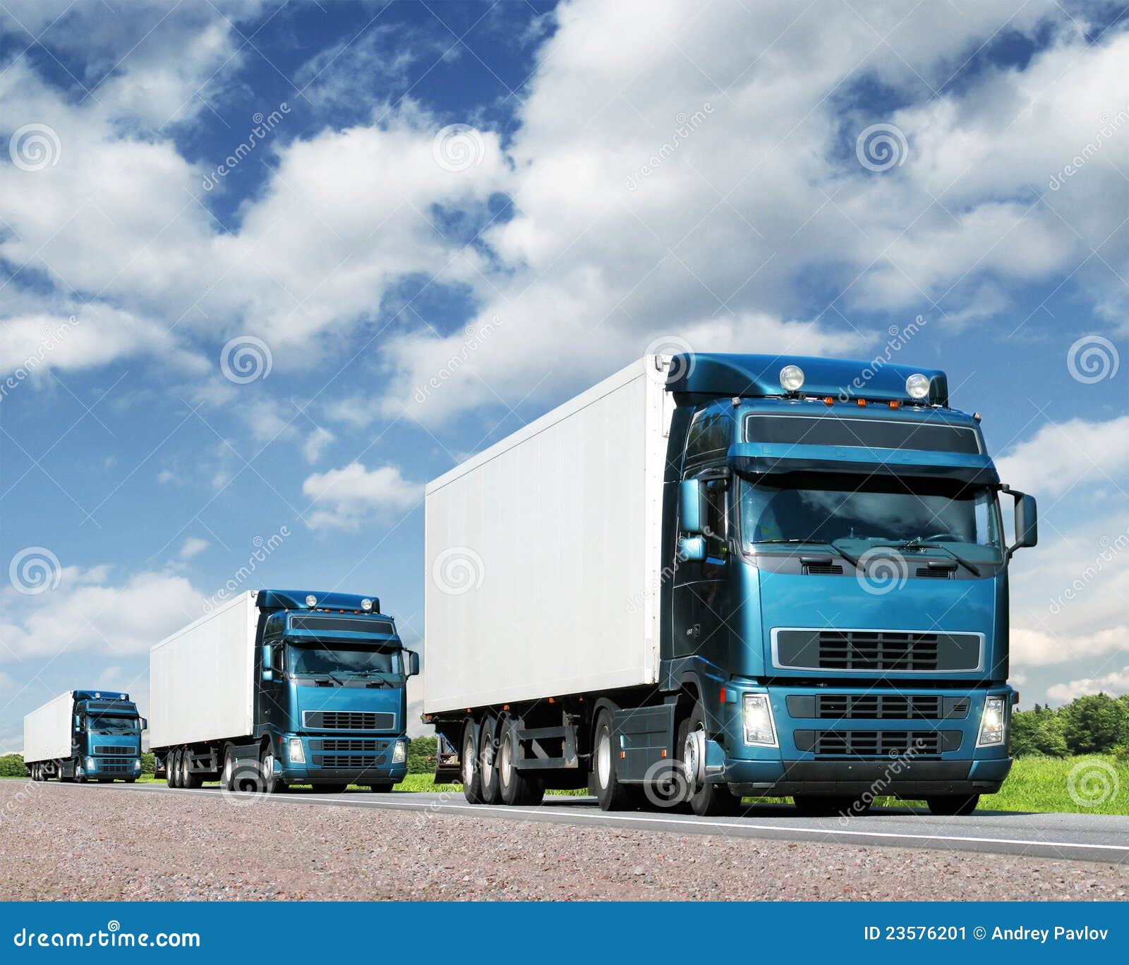 caravan of trucks, cargo transportation concept