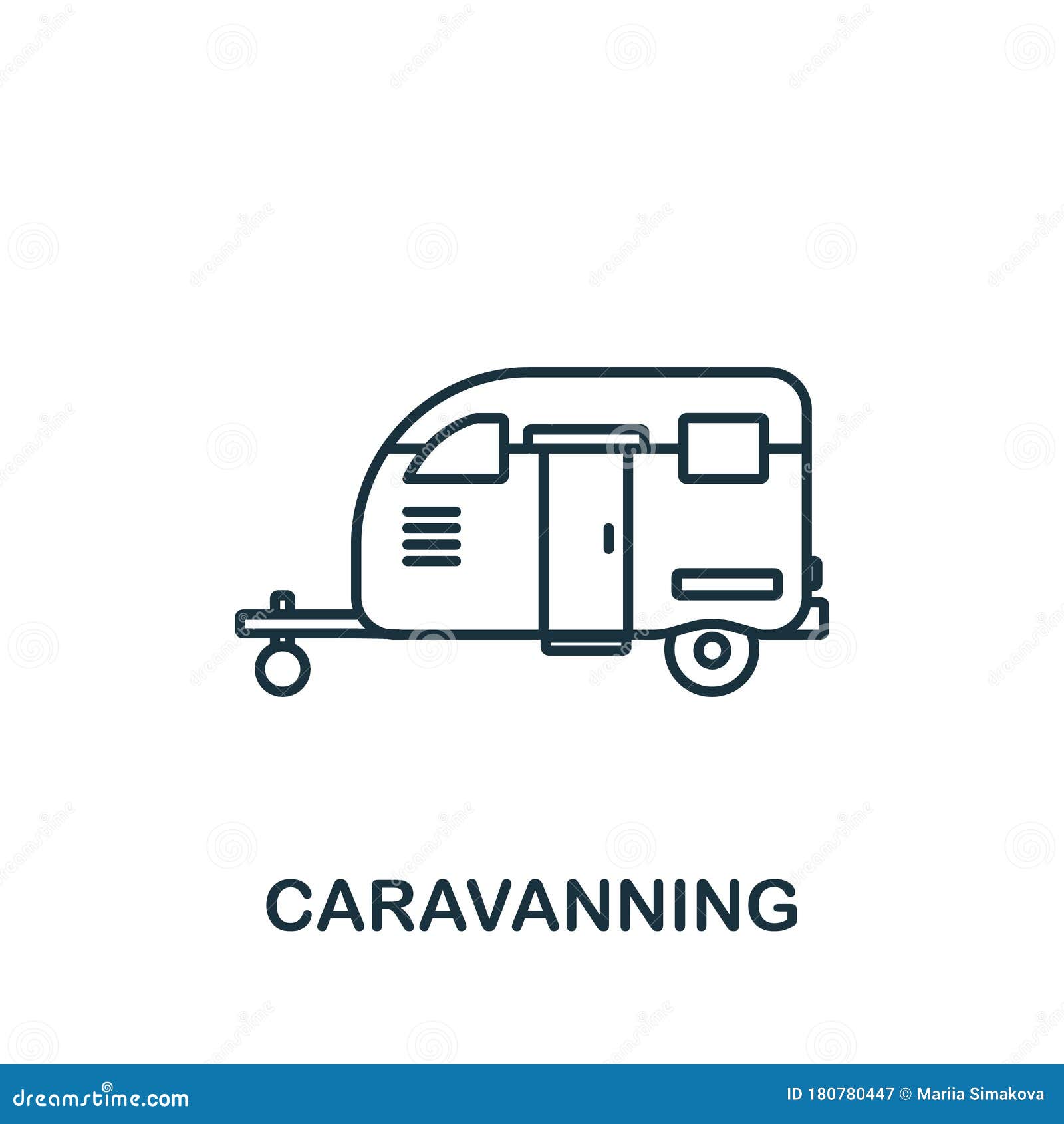 Caravanning Icon. Simple Line Element Caravanning Symbol For Templates ...