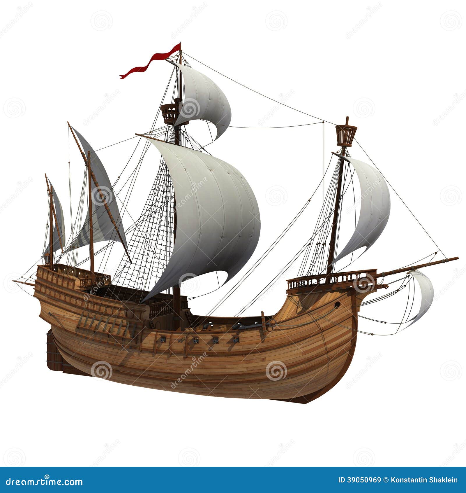 Caravel. stock illustration. Illustration of sailor ...