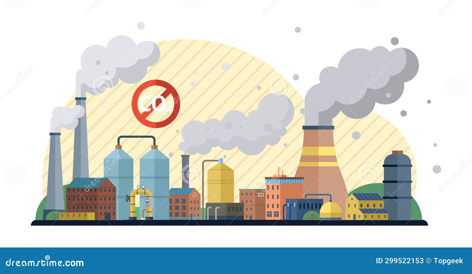 carbon dioxide. the concept carbon dioxide metaphorically blankets planet
