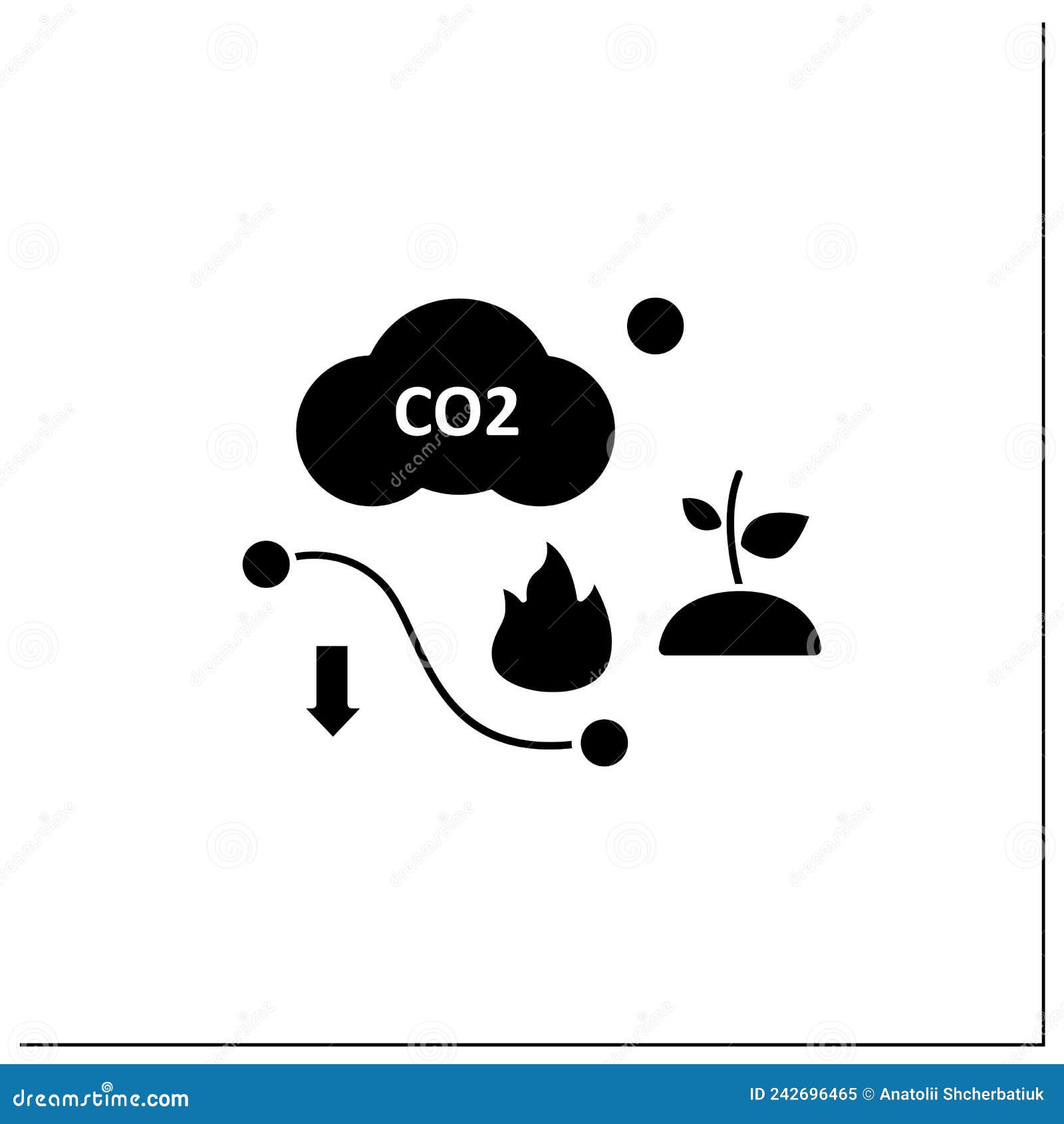 carbon efficient glyph icon