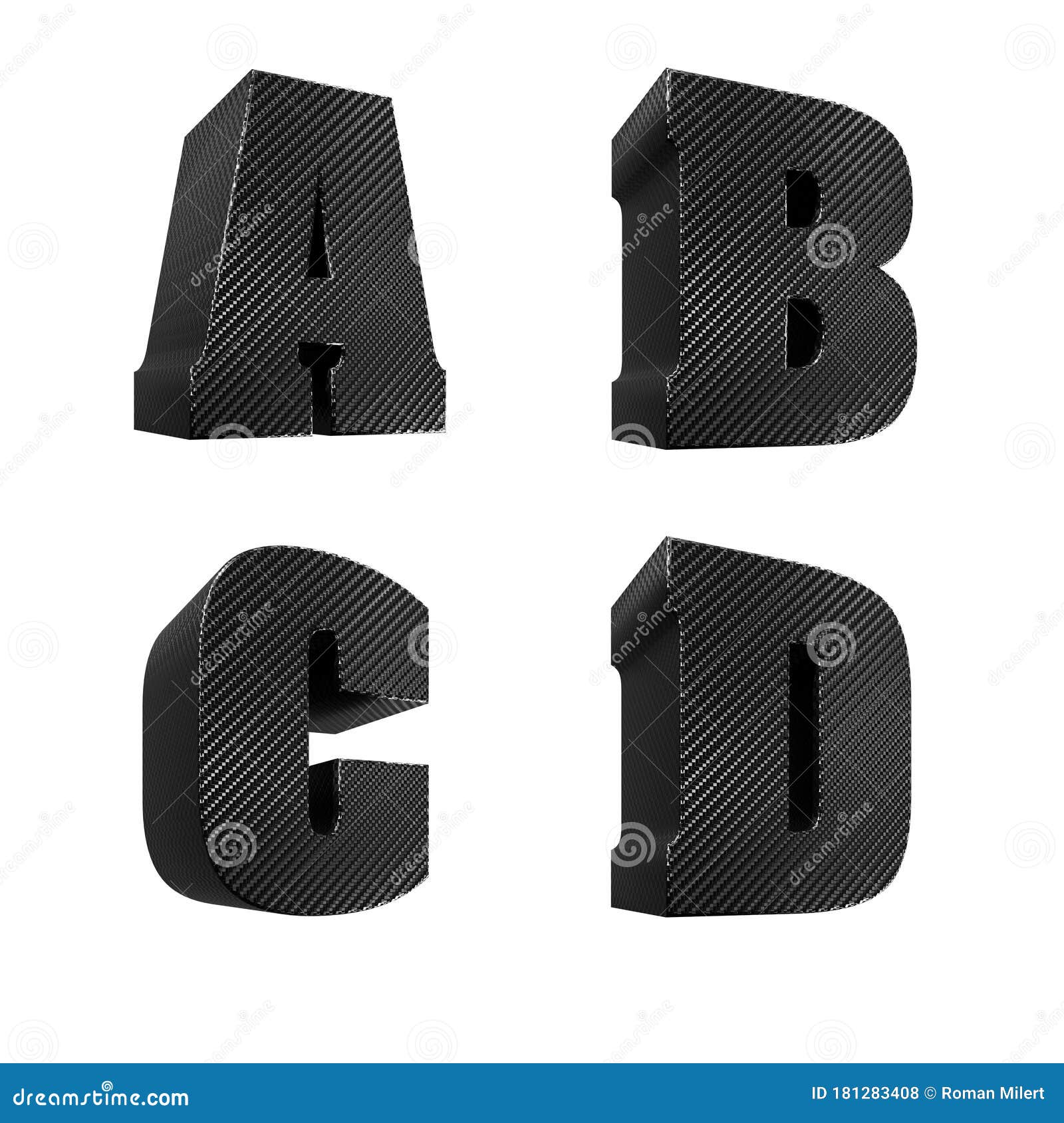 Carbon Fiber Alphabet Letters A To D Stock Illustration Illustration Of Letters Font 181283408