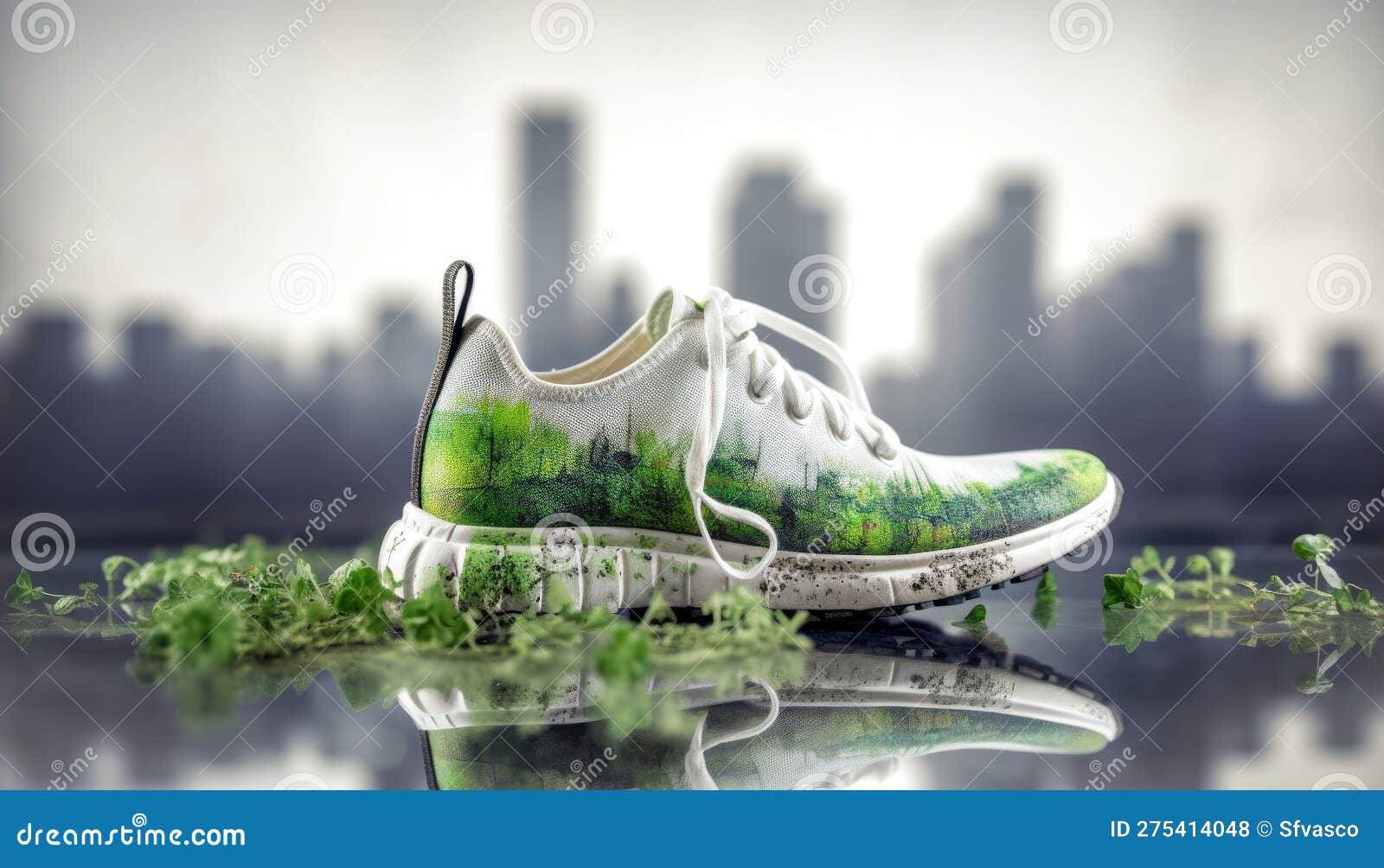 Carbon Footprint Sneaker Shoe with Greenery Recycling and Better ...