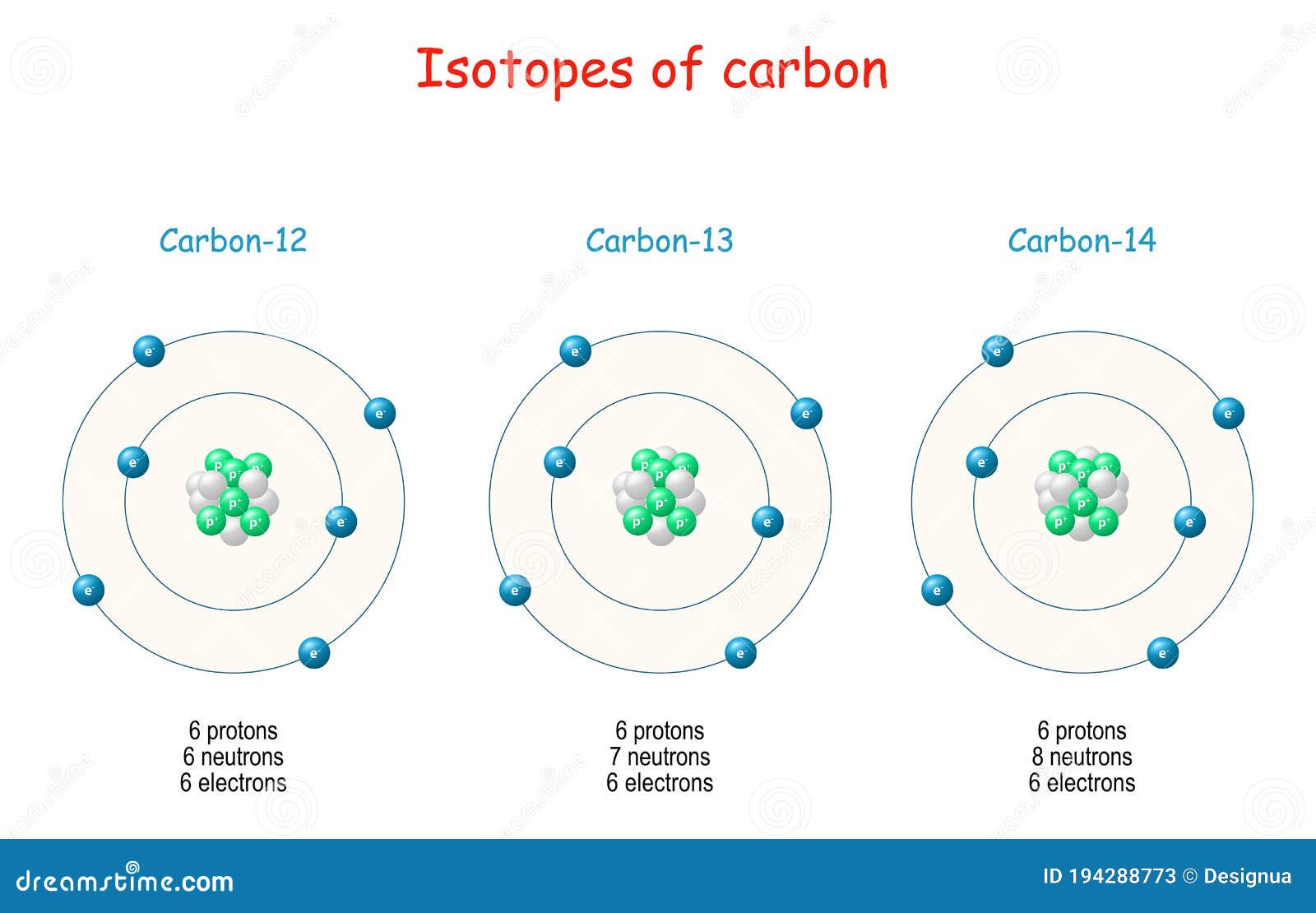 Carbon Atom Structure Model