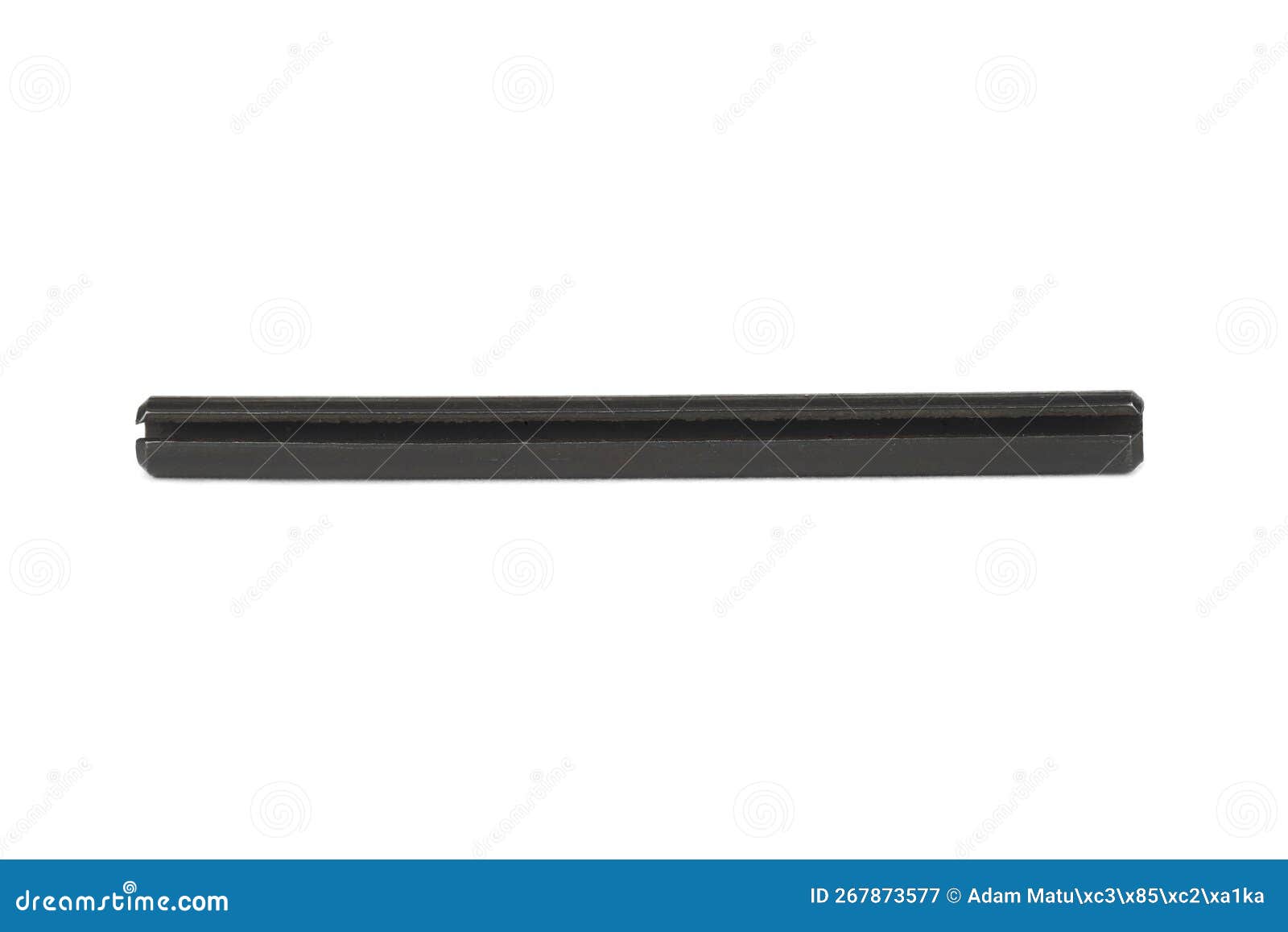 Carbon Steel Spring Pin, Isolated on White Stock Image Image of