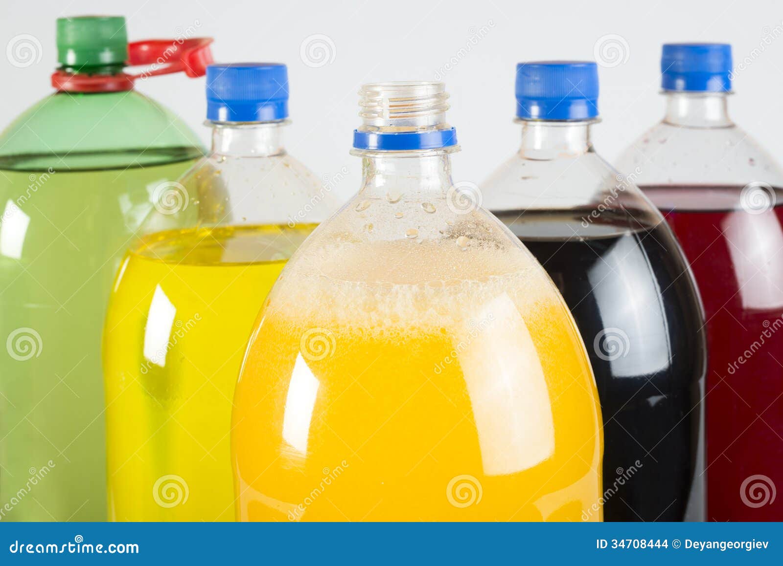 Carbonated Drinks in Plastic Bottles Stock Photo Image of food, fresh