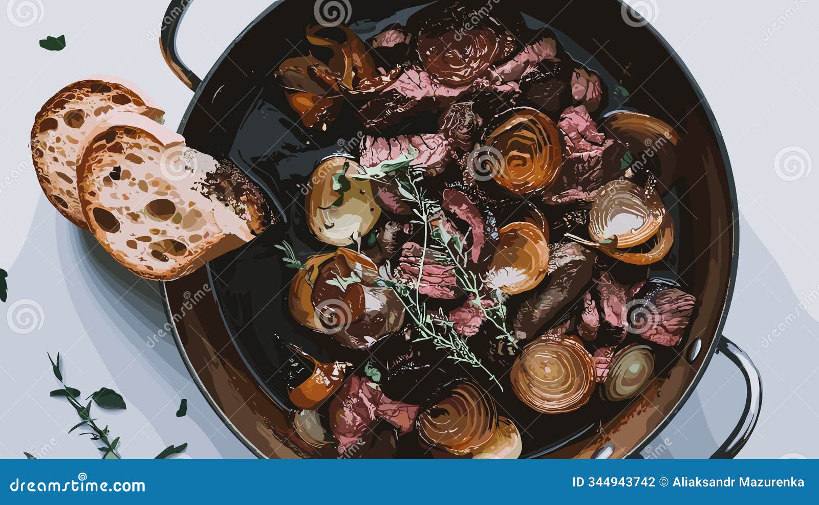 carbonnade flamande  on a clean white background, highlighting its texture and presentation.