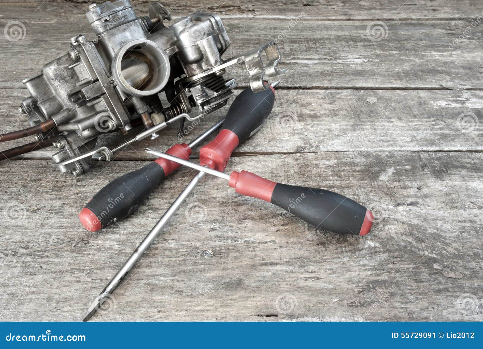 Carburetor and Screwdrivers Stock Image Image of metallic, motor
