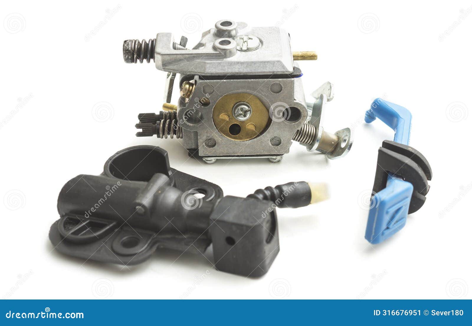 carburetor for two stroke engine and oil pump