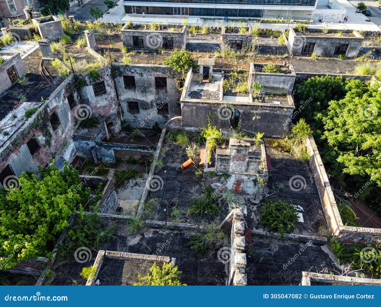 carcel de caseros abandoned many years ago taken over by vegetation