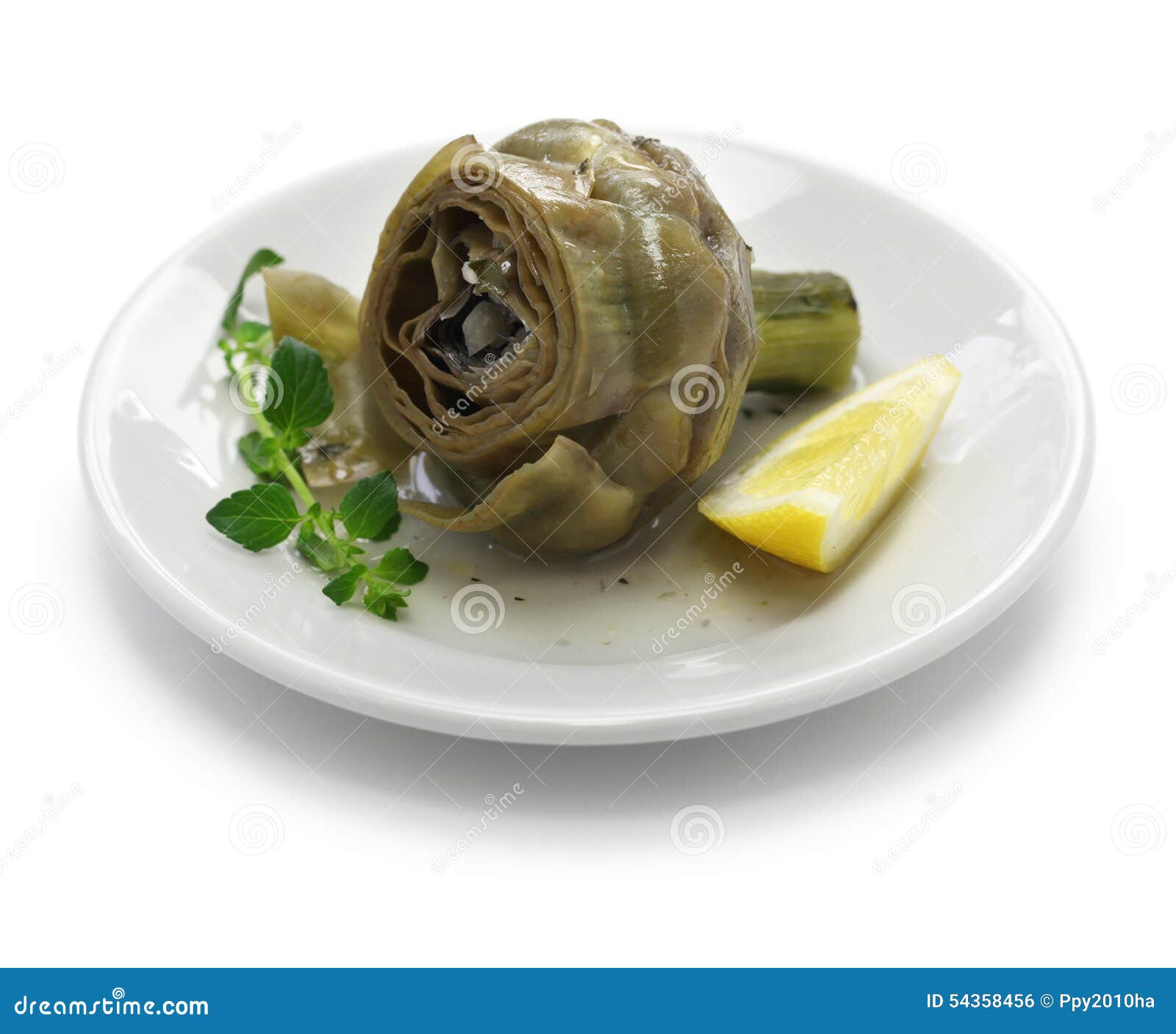 carciofi alla romana, roman style boiled artichoke