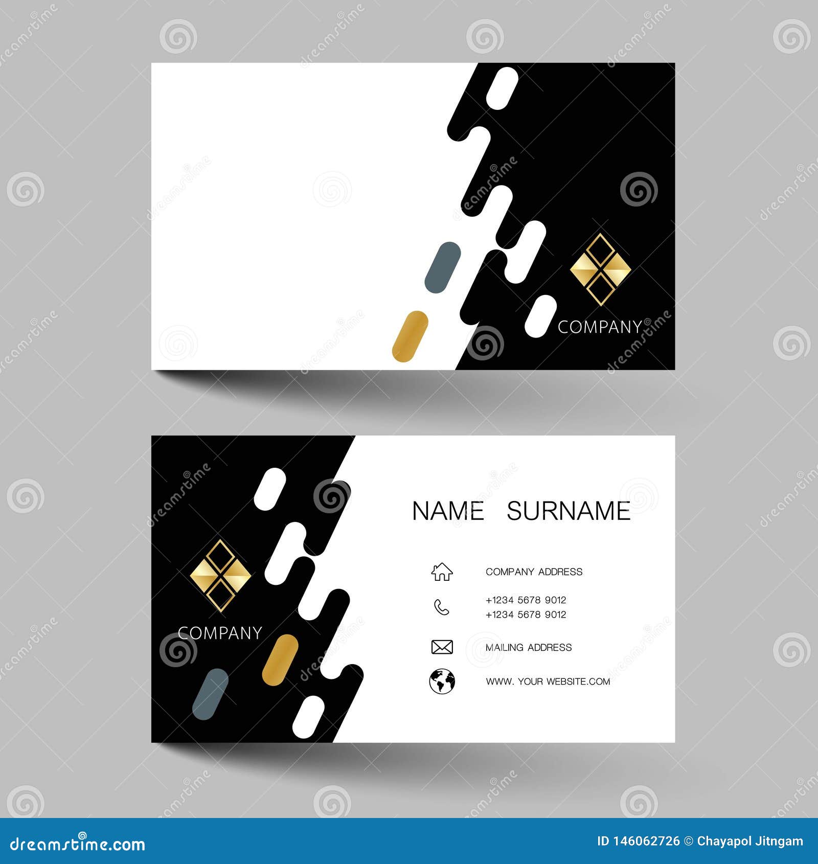 Creative And Black Business Card Design With Inspiration From The Abstract Stock Vector Illustration Of Brush Icons 146062726