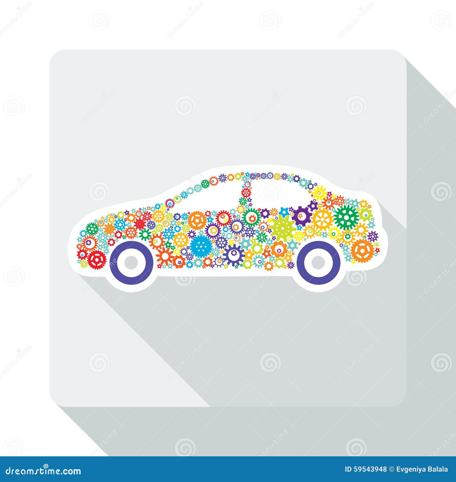 Card of the Car Gears stock illustration. Illustration of placard 59543948