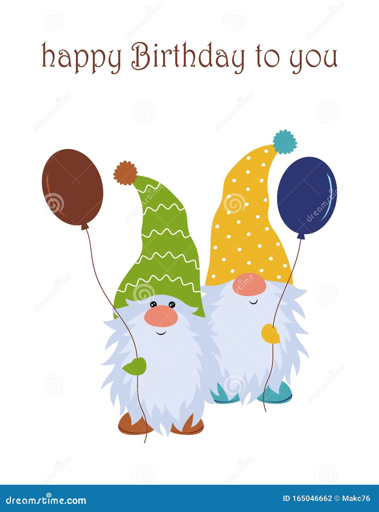 Download Card with cute gnomes stock vector. Illustration of white ...