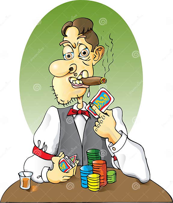Card Dealer stock vector. Illustration of cheat, untrustworthy 3461683