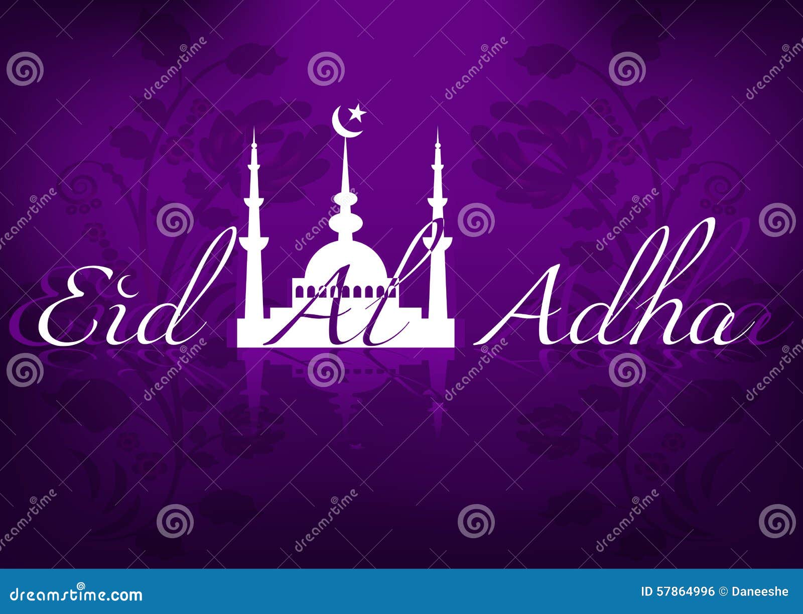 Card For Greeting With Islamic Feast Eid Al-Adha Stock 