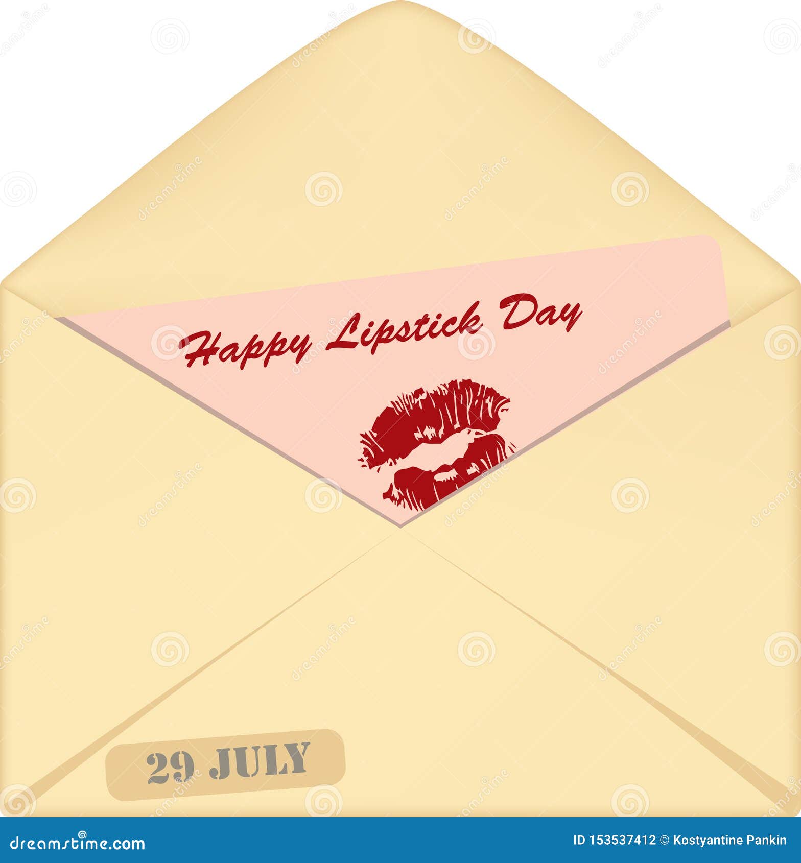 Card happy lipstick day stock vector. Illustration of classic 153537412