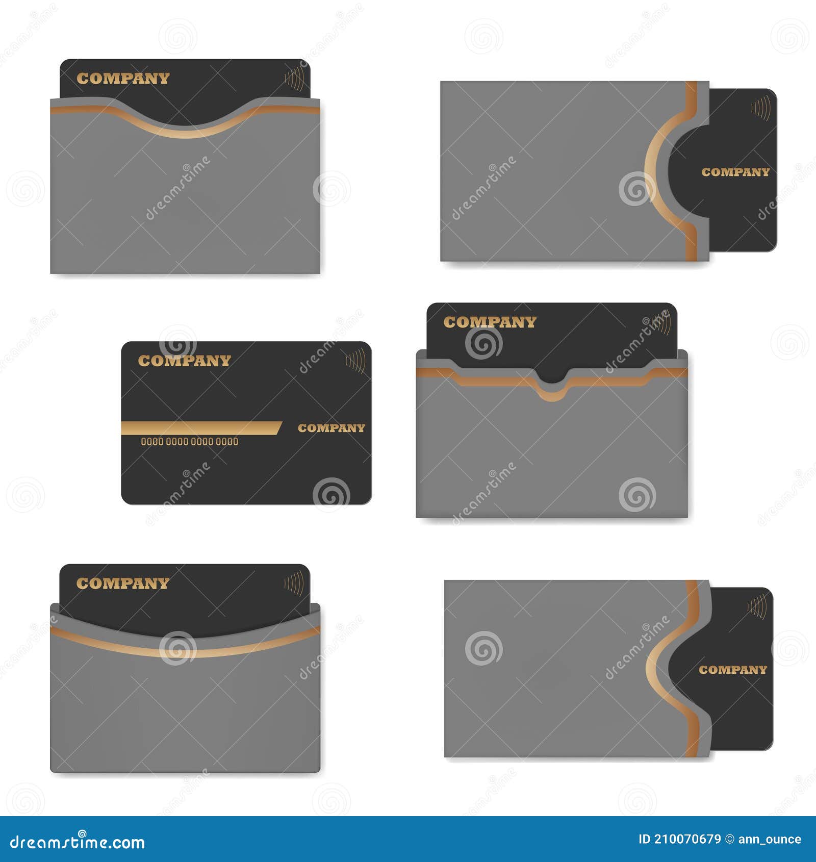 Card Holder with Plastic Card, Vector Set. Blank Sleeve Envelope Throughout Card Stand Template