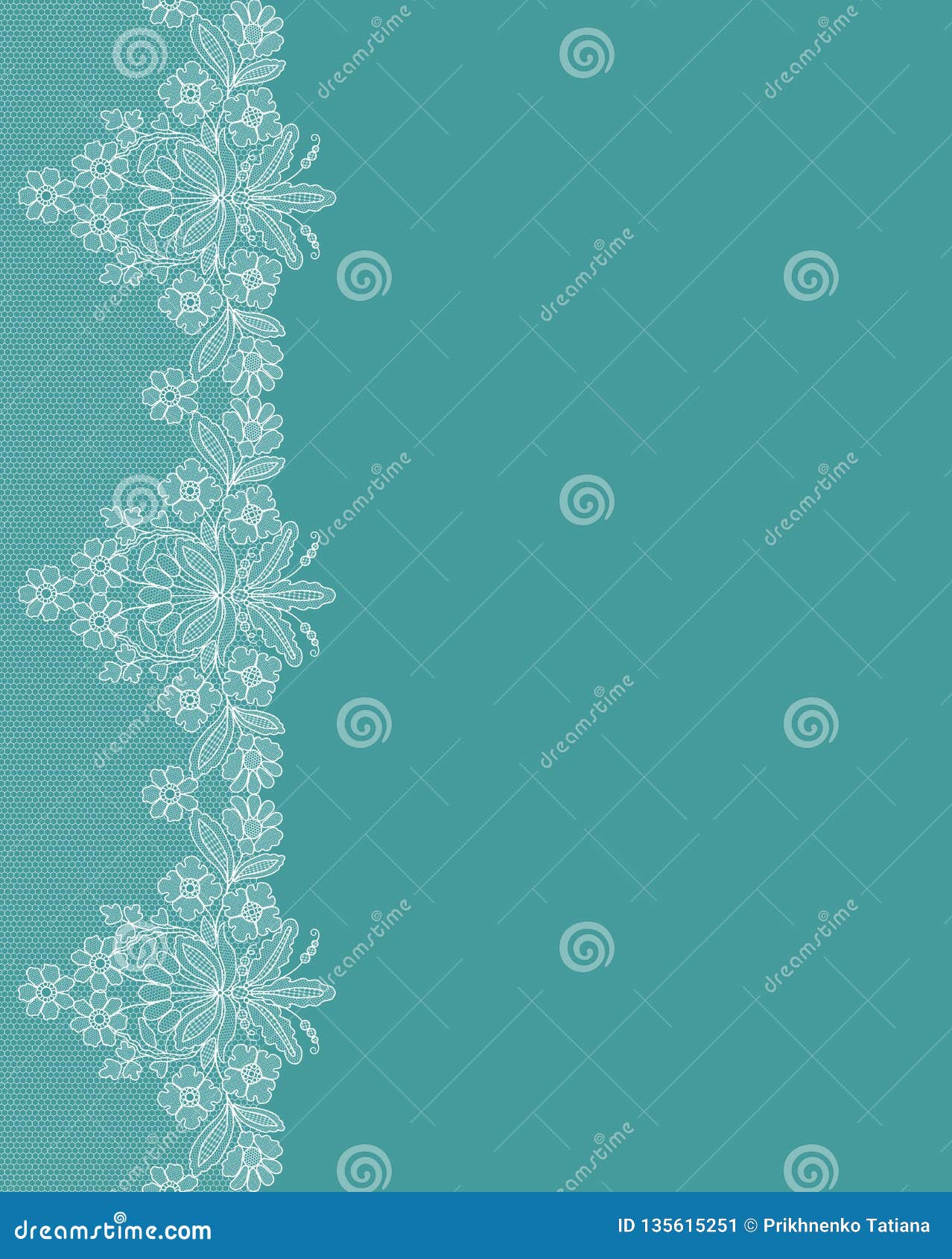 Card with lace border stock vector. Illustration of silhouette 135615251