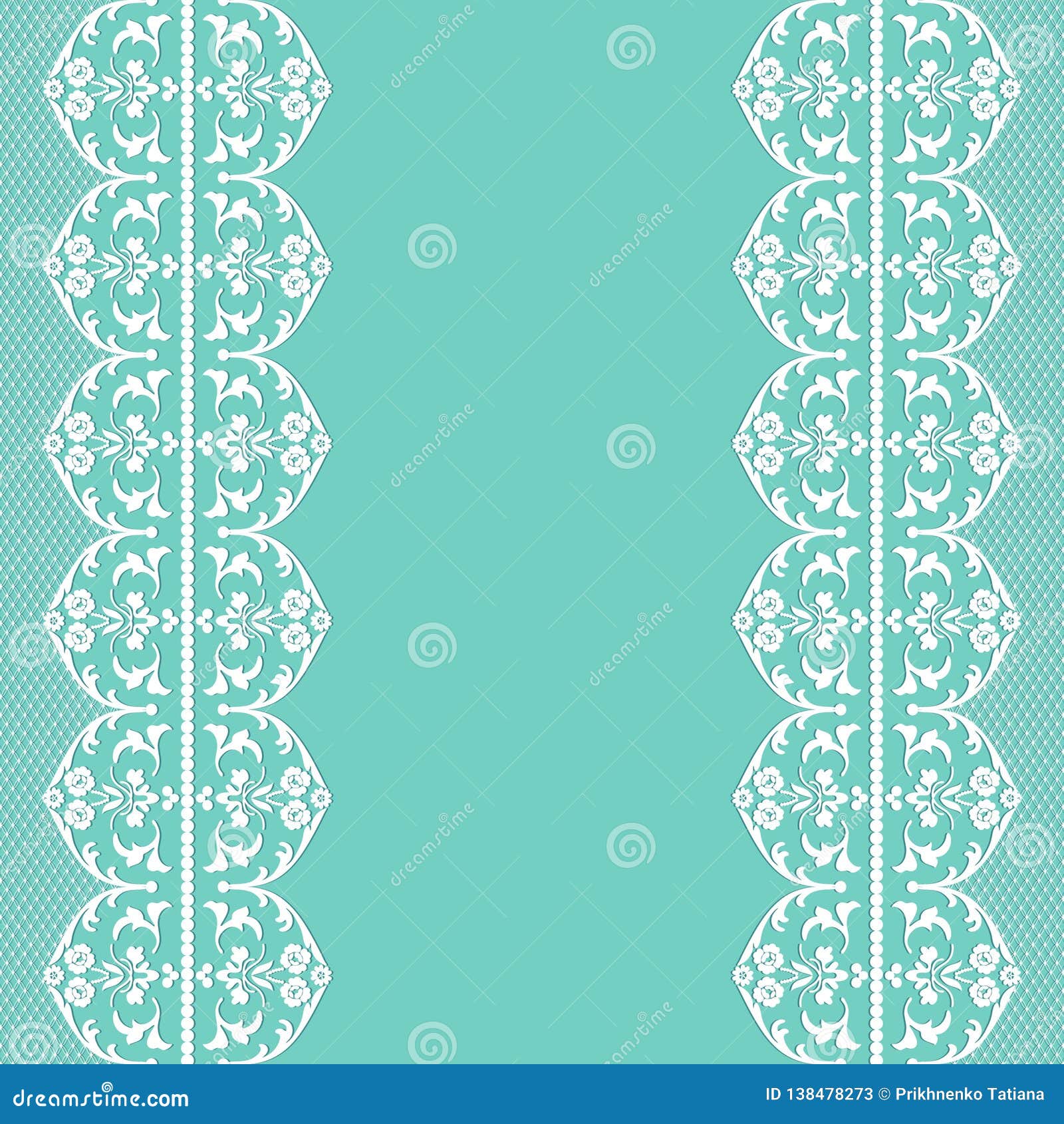 Card with lace border stock vector. Illustration of decoration 138478273