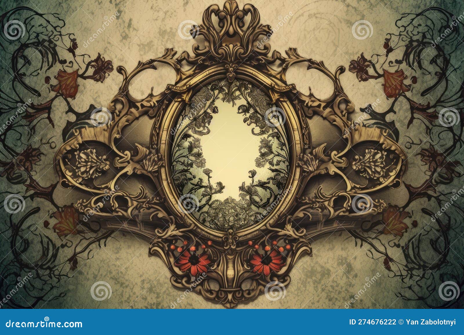 card with a mirror, representing introspection or self. generative ai