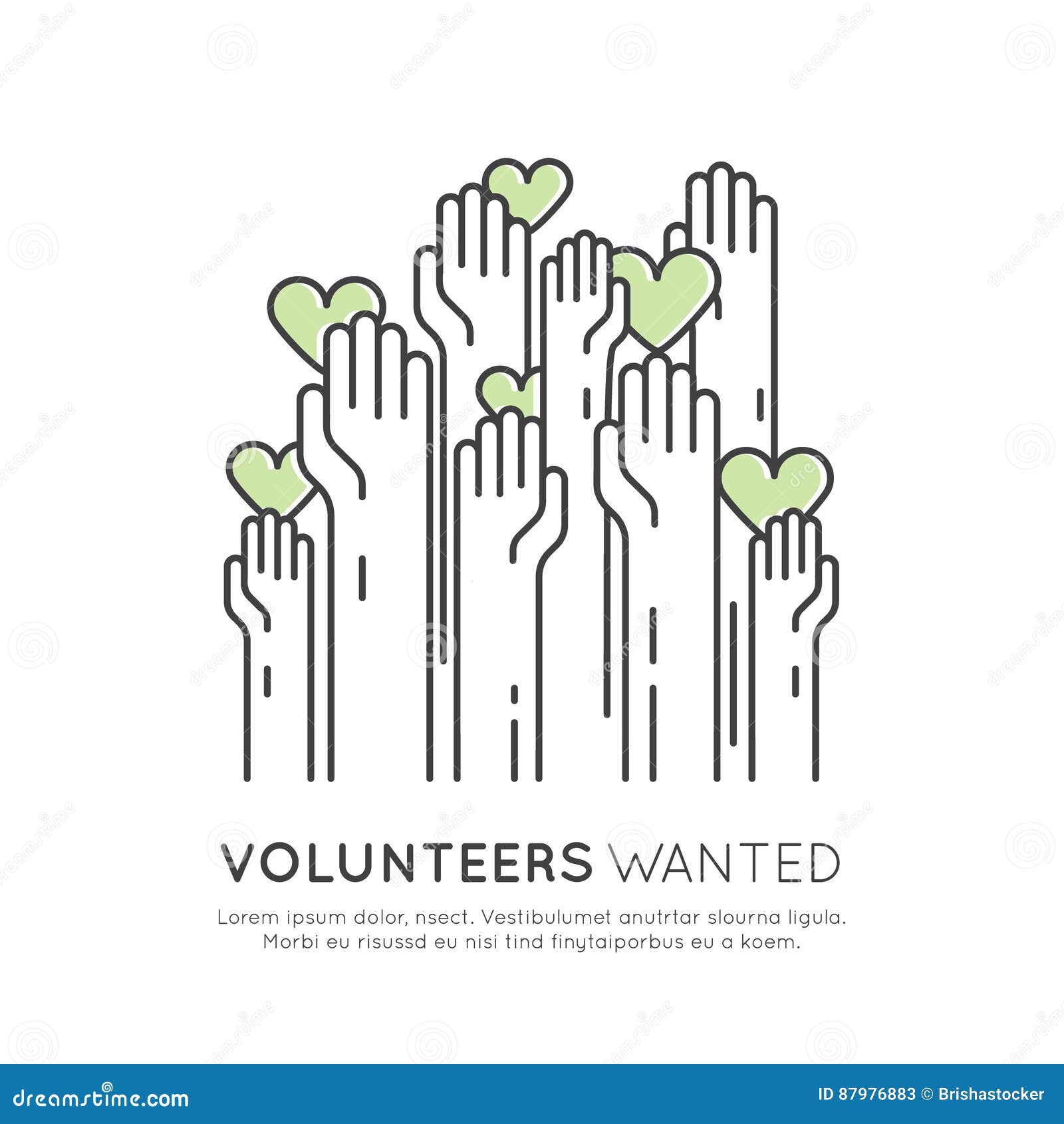 Card or Poster Template with Charity and Fundraising Objects Throughout Volunteer Flyer Template Free