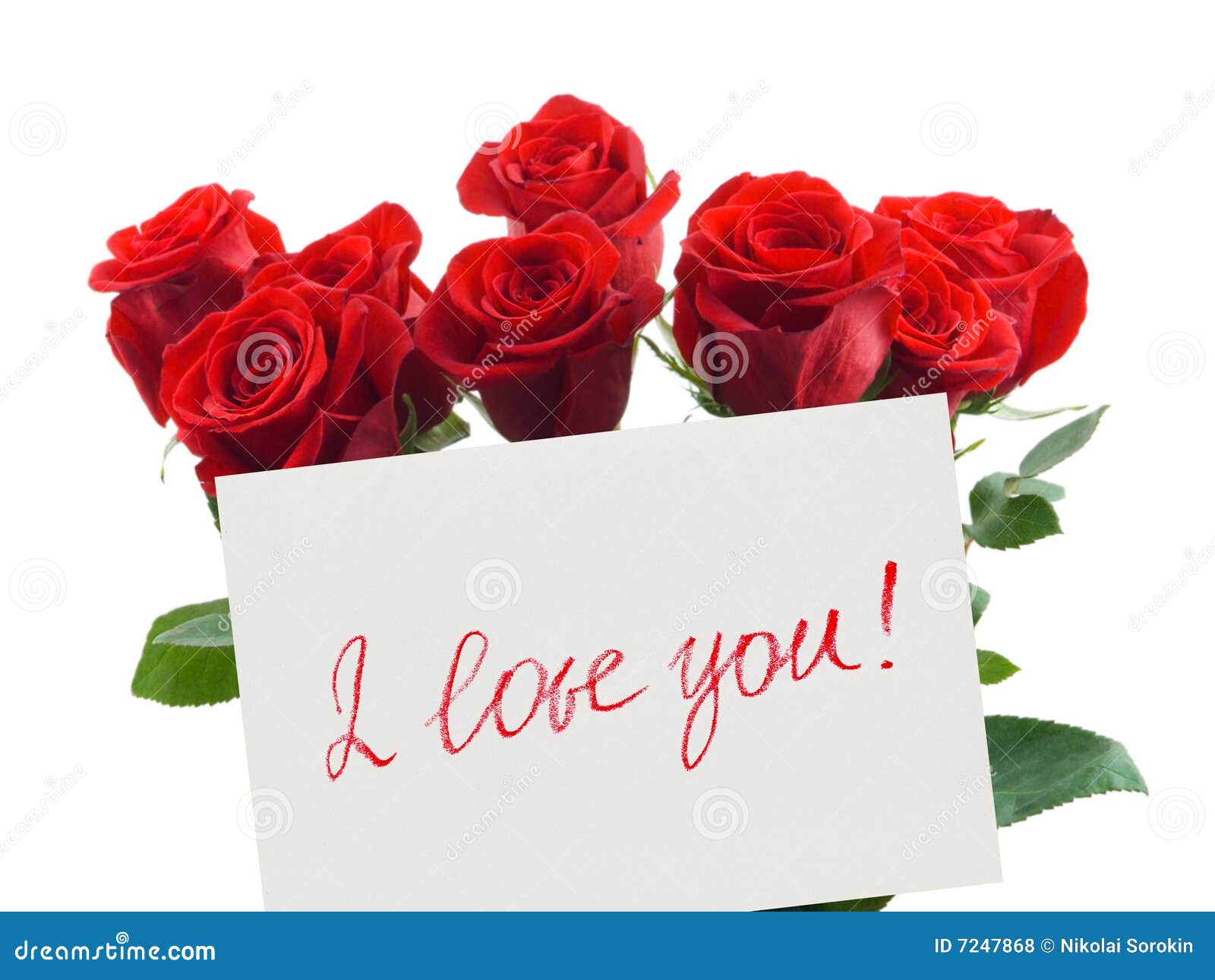 Card And Roses Royalty Free Stock Photos - Image: 7247868