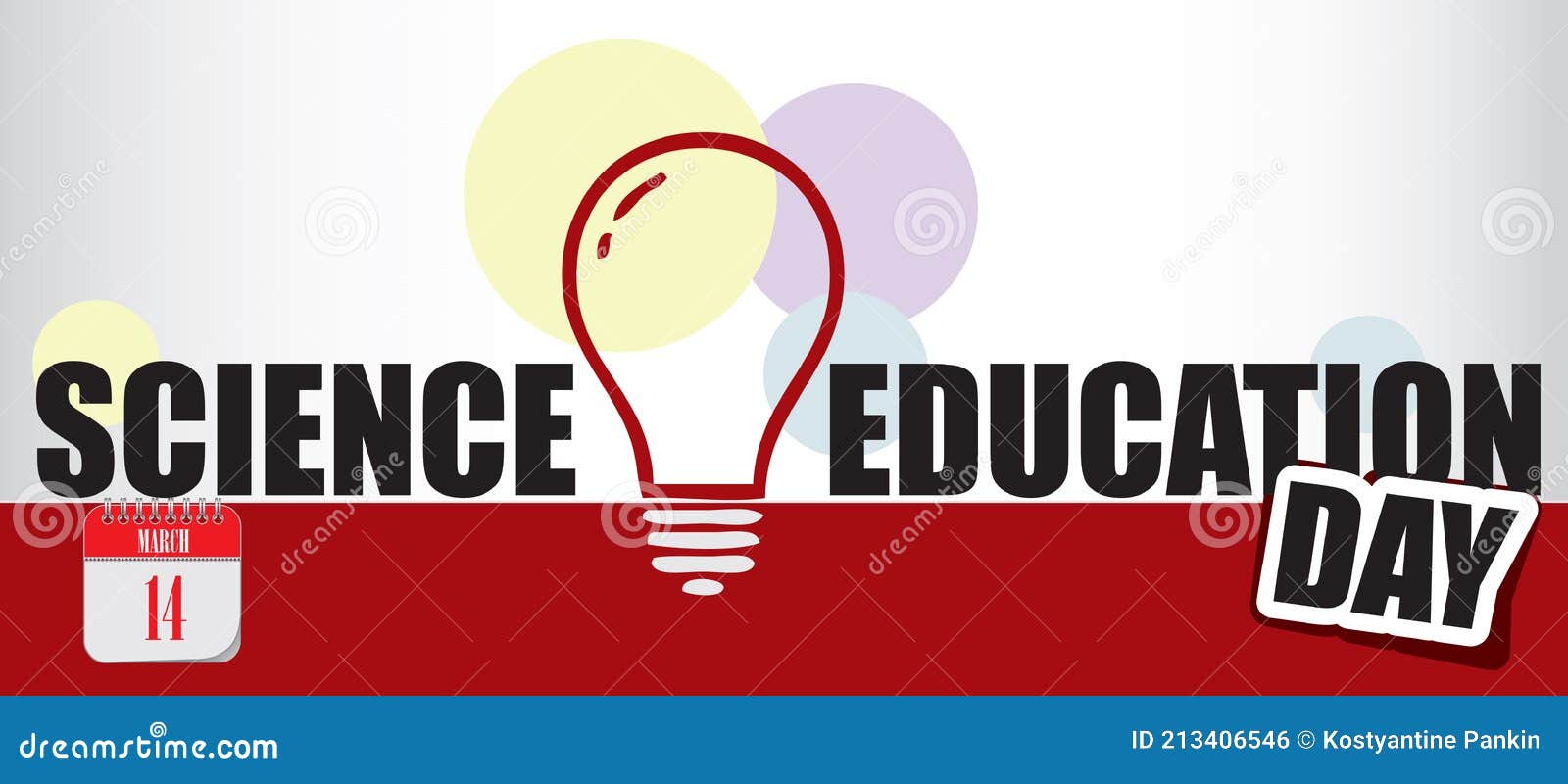 Card Science Education Day stock vector. Illustration of march 213406546