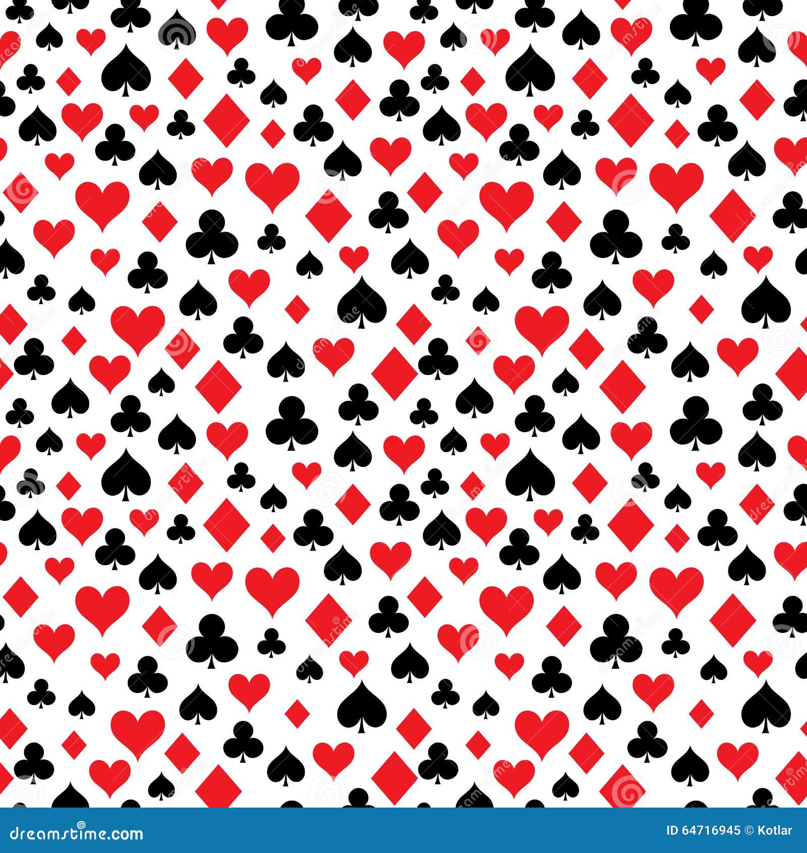 Card Suits Seamless Pattern Stock Vector - Illustration of poker ...