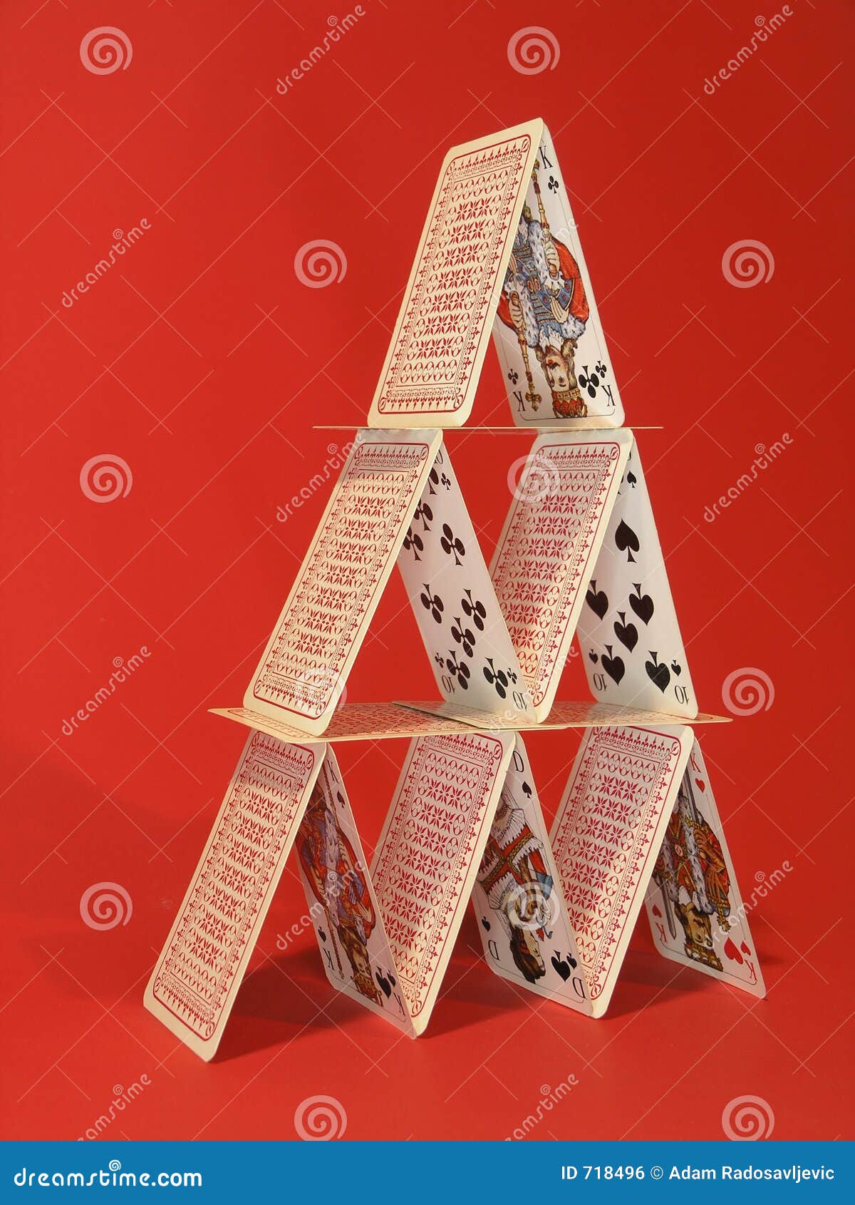 Card Tower Royalty Free Stock Image - Image: 718496