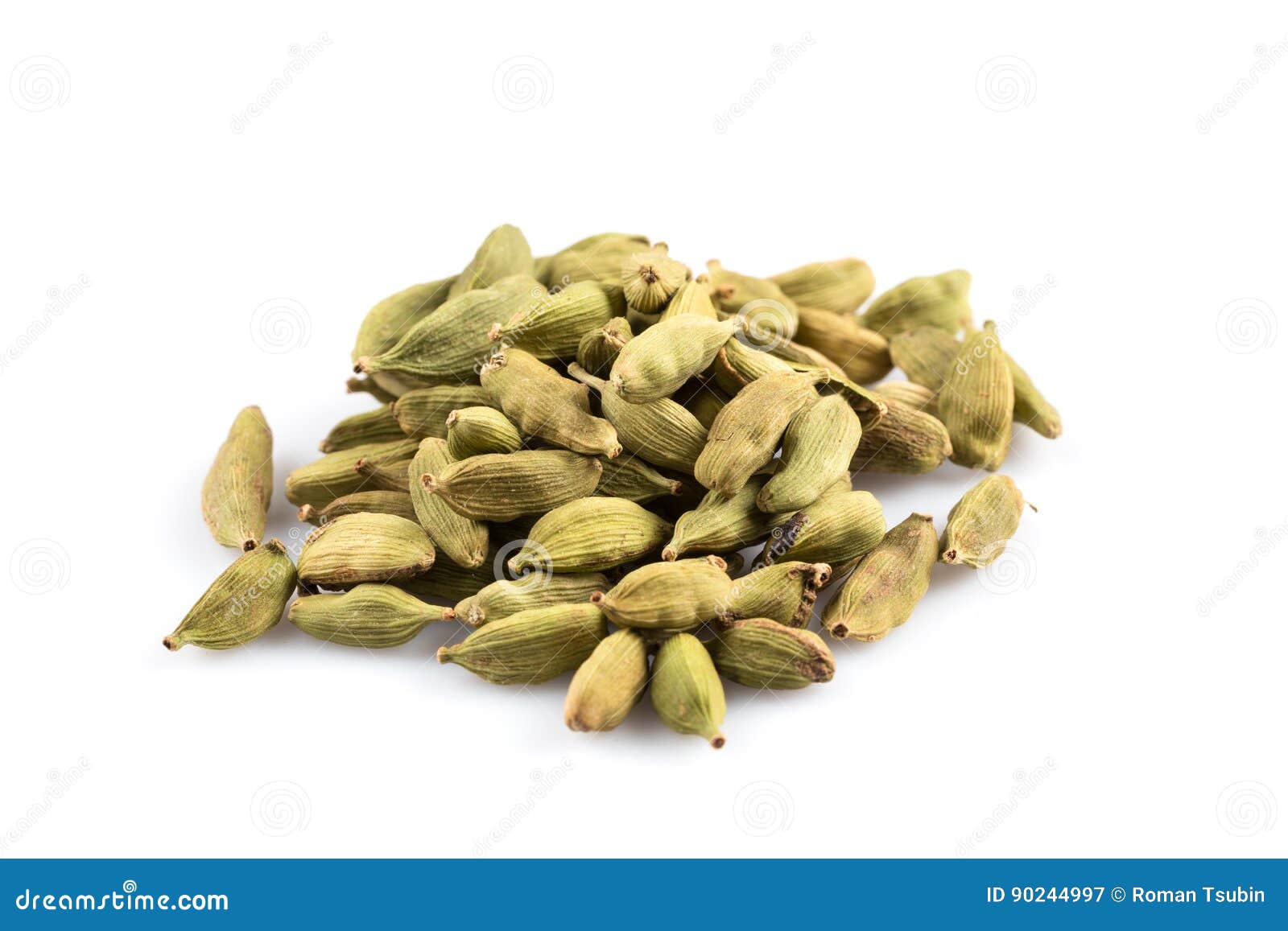 Cardamom Pods Isolated on White Stock Image Image of group, cookery