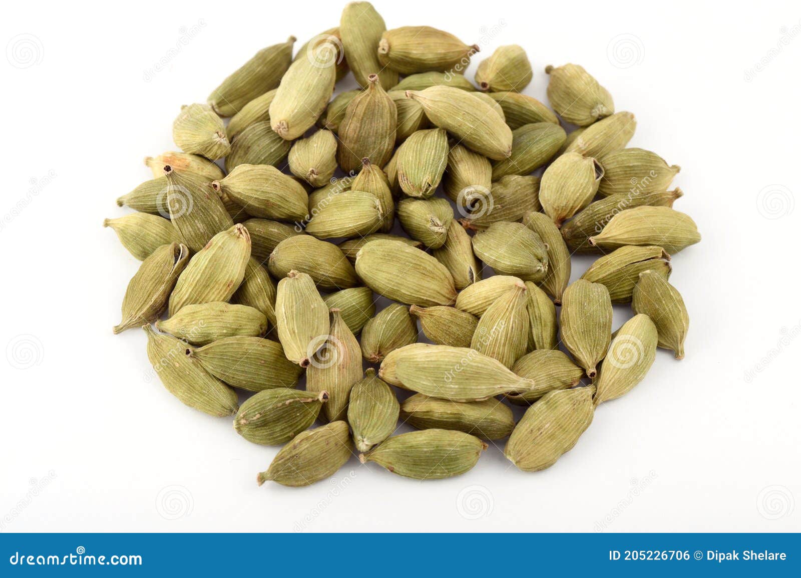 Cardamom Pods on White Background Stock Photo Image of close