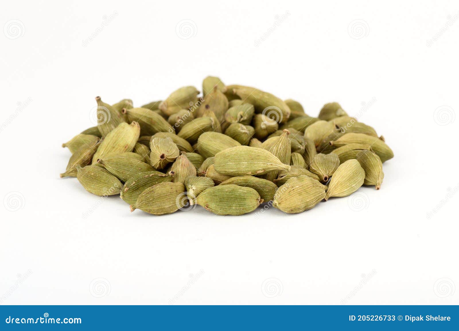Cardamom Pods on White Background Stock Image Image of flavor, herbal