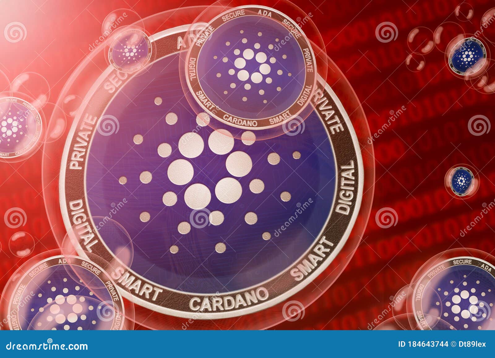 Cardano Crash, Bubble. Cardano ADA Cryptocurrency Coins In ...