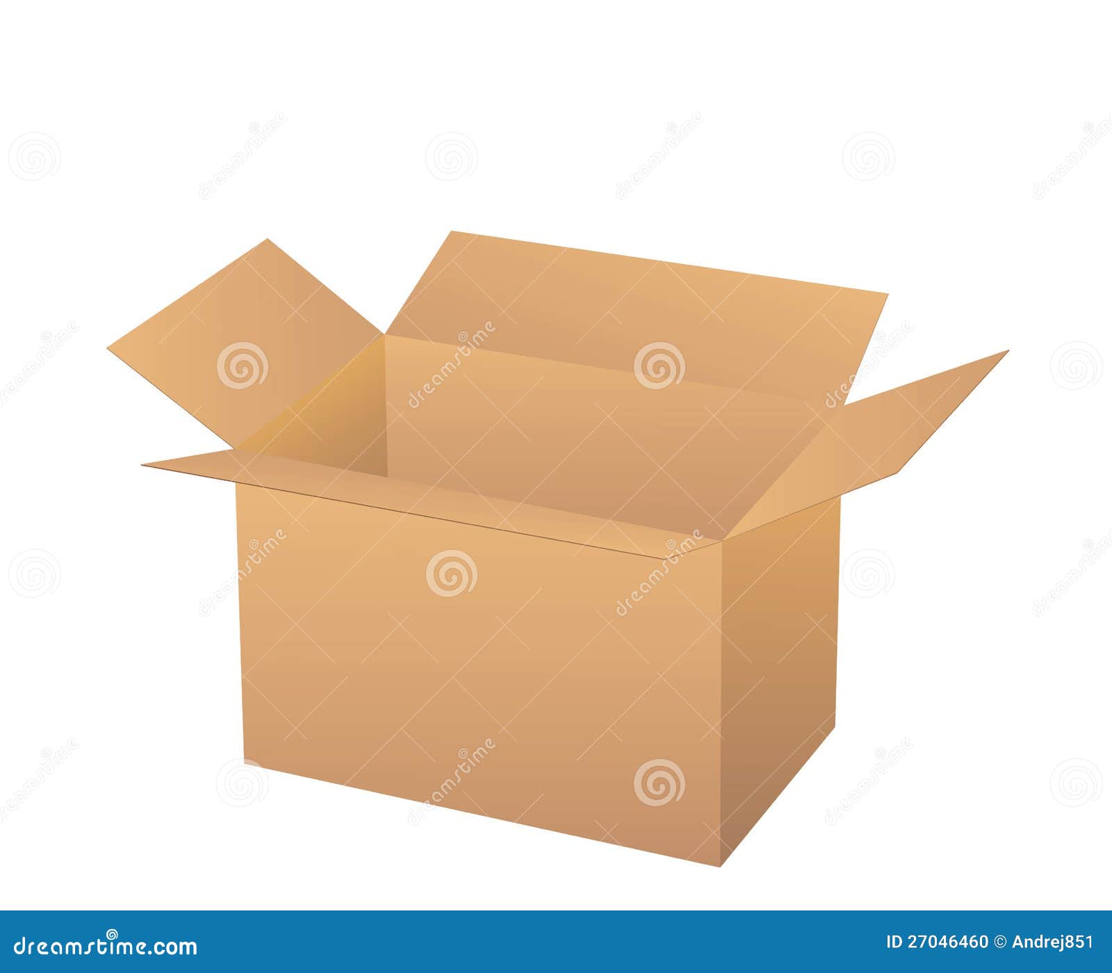 Cardboard box. stock illustration. Illustration of real - 27046460
