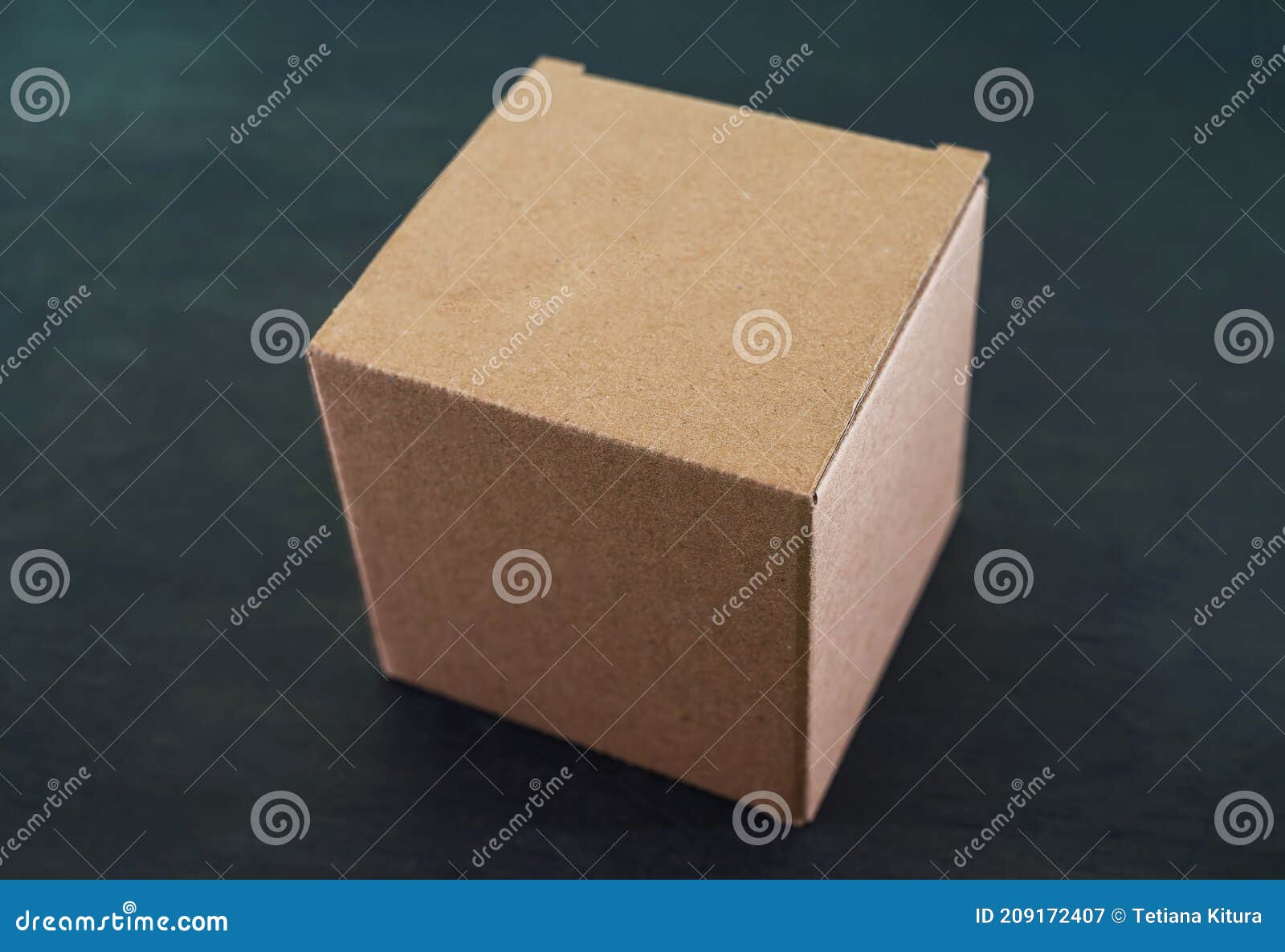 Cardboard Box on a Black Background Stock Image Image of paper, blank