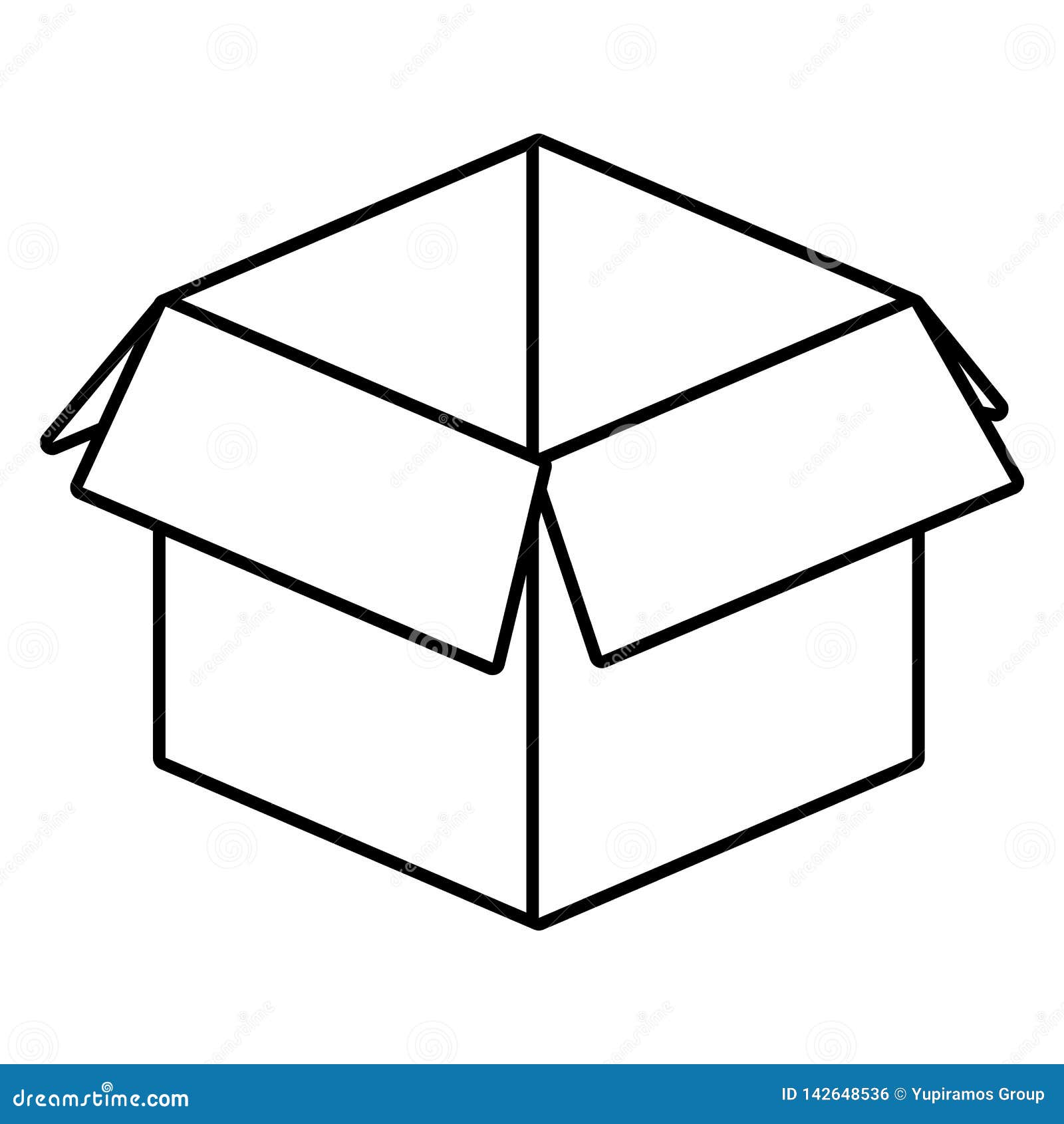 Cardboard box cartoon stock vector. Illustration of square - 142648536