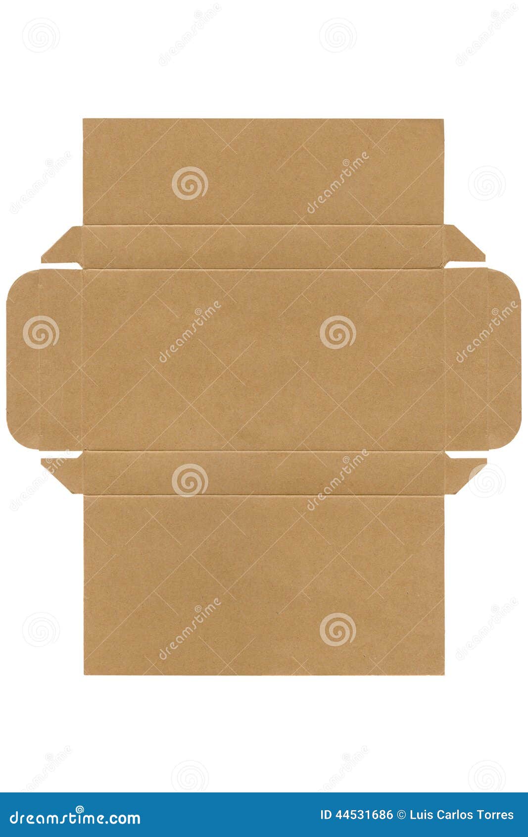 Cardboard box die cut stock photo. Image of container 44531686